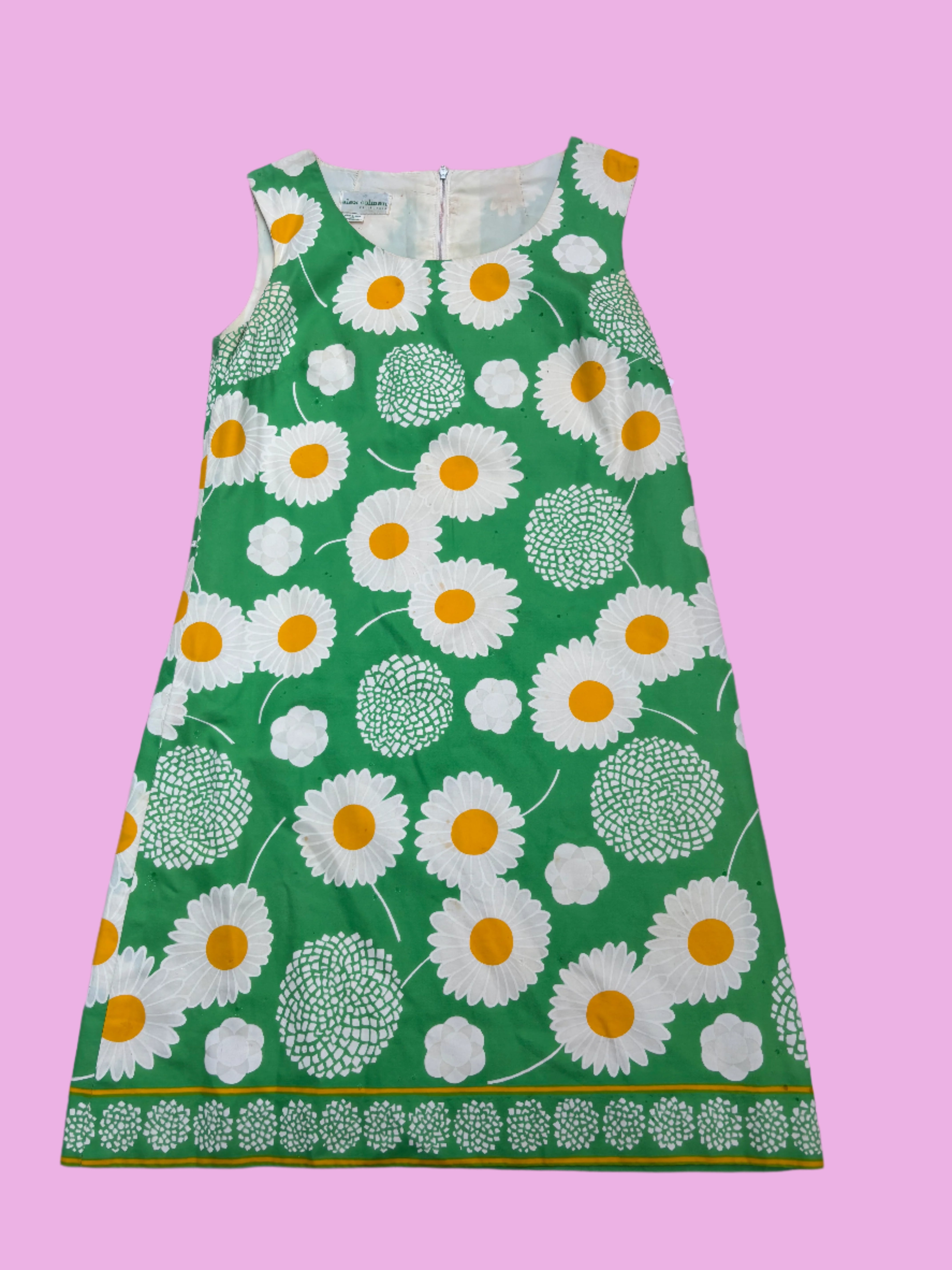 green white yellow alex colman vintage daisy dress