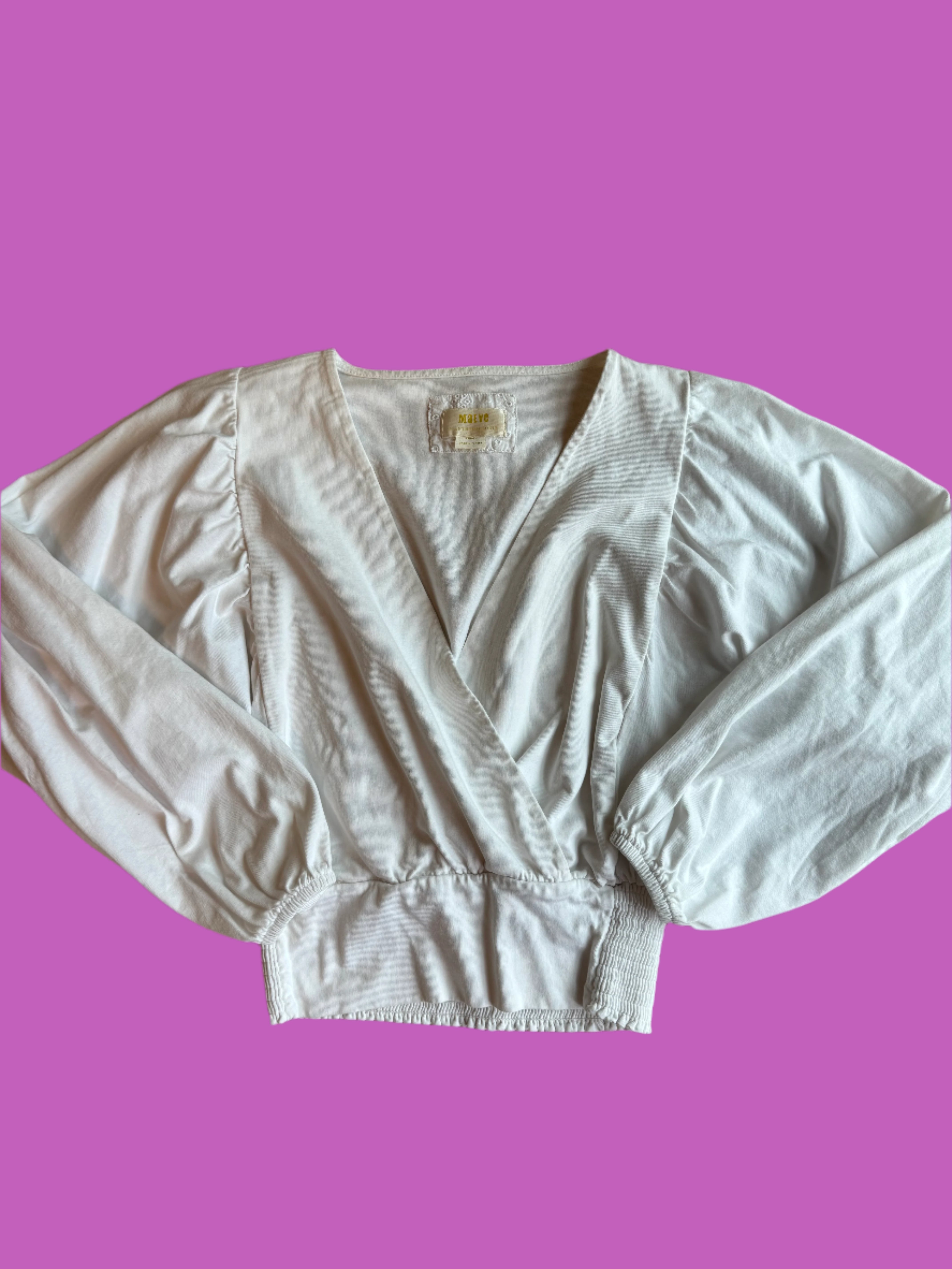 White Maeve Cotton blouse, Xs