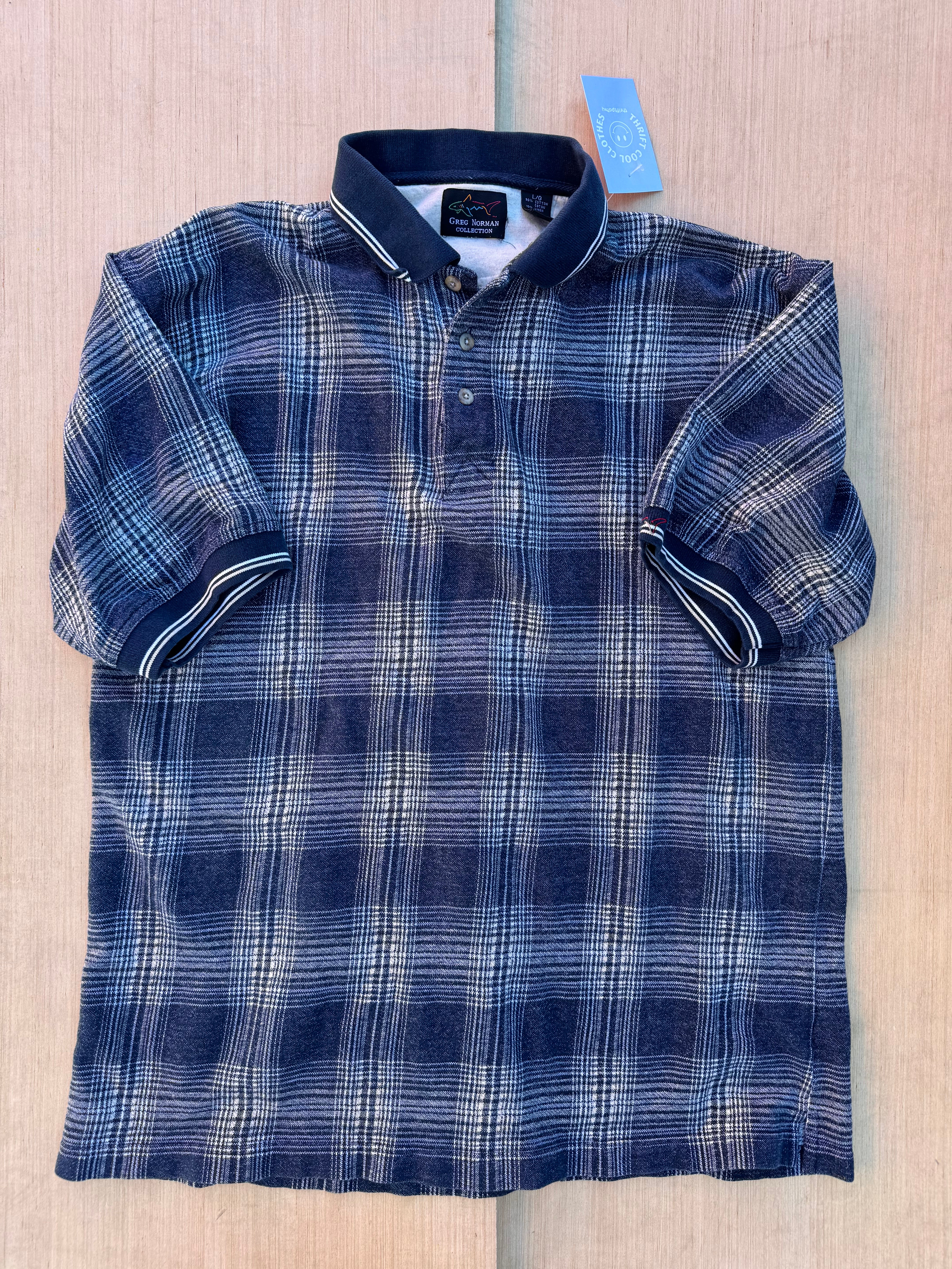 Blue Greg Plaid polo, L