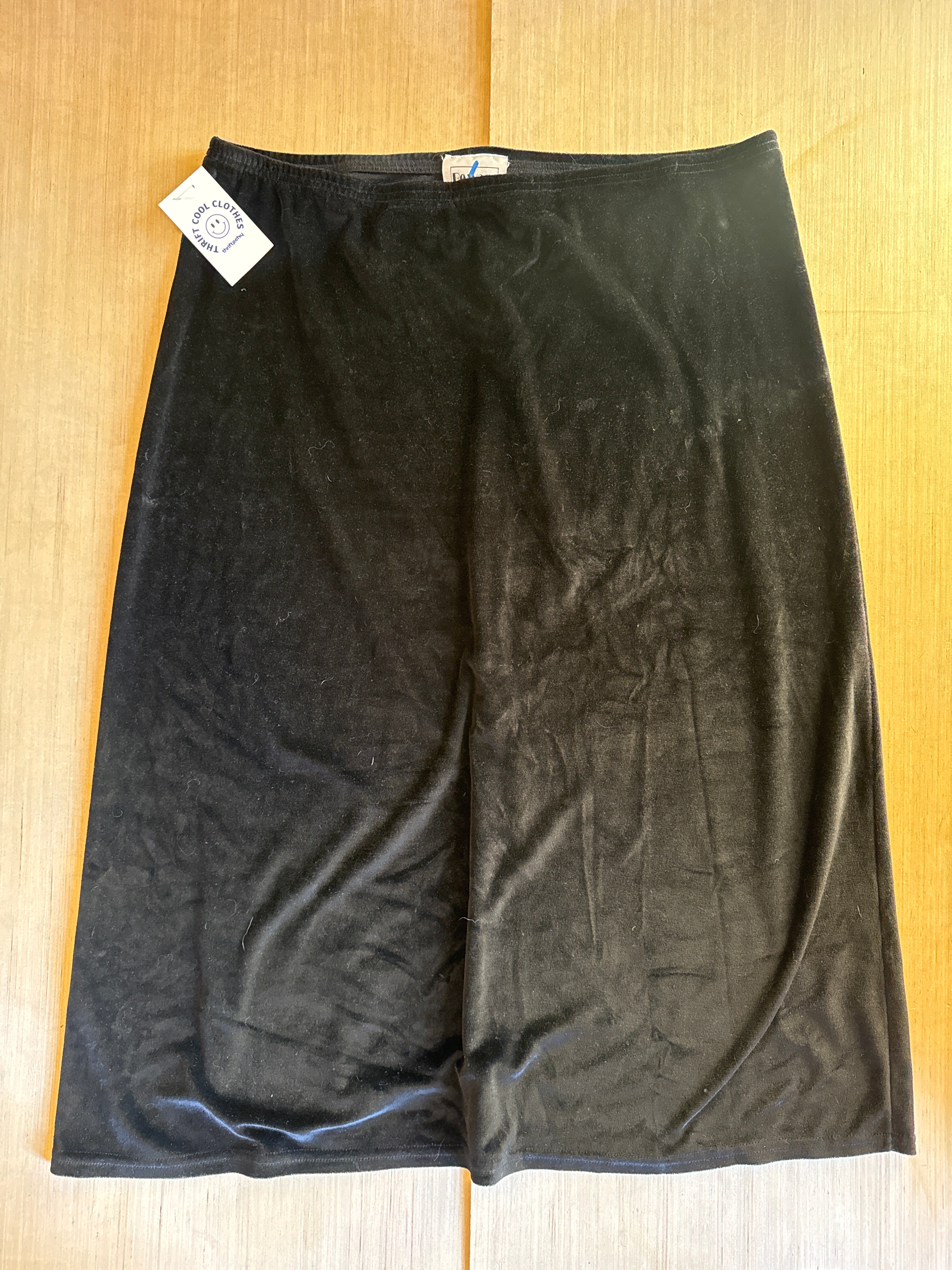 black beware velvet skirt, 3x