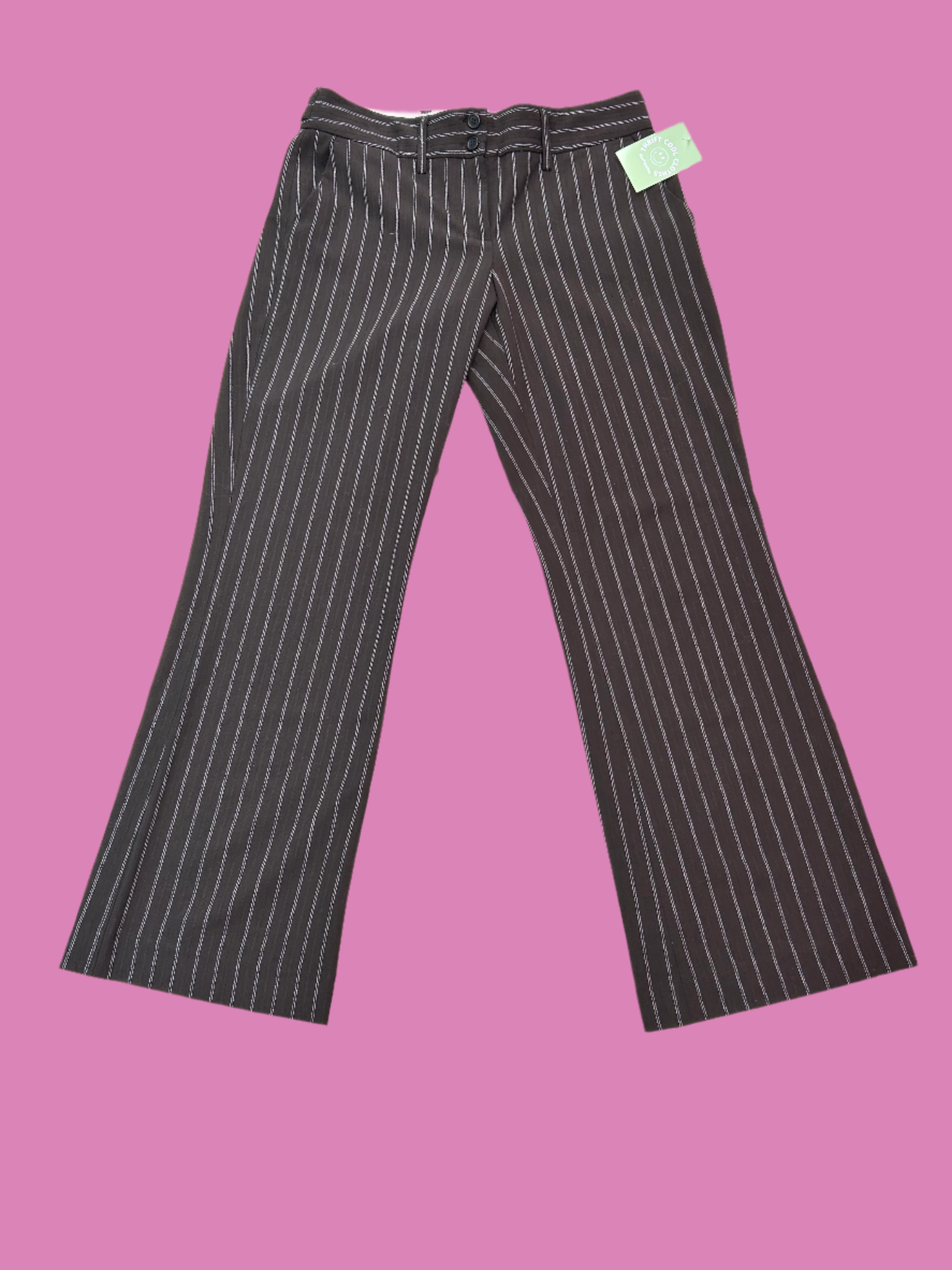 Brown white The limited Pinstripe trousers, 6