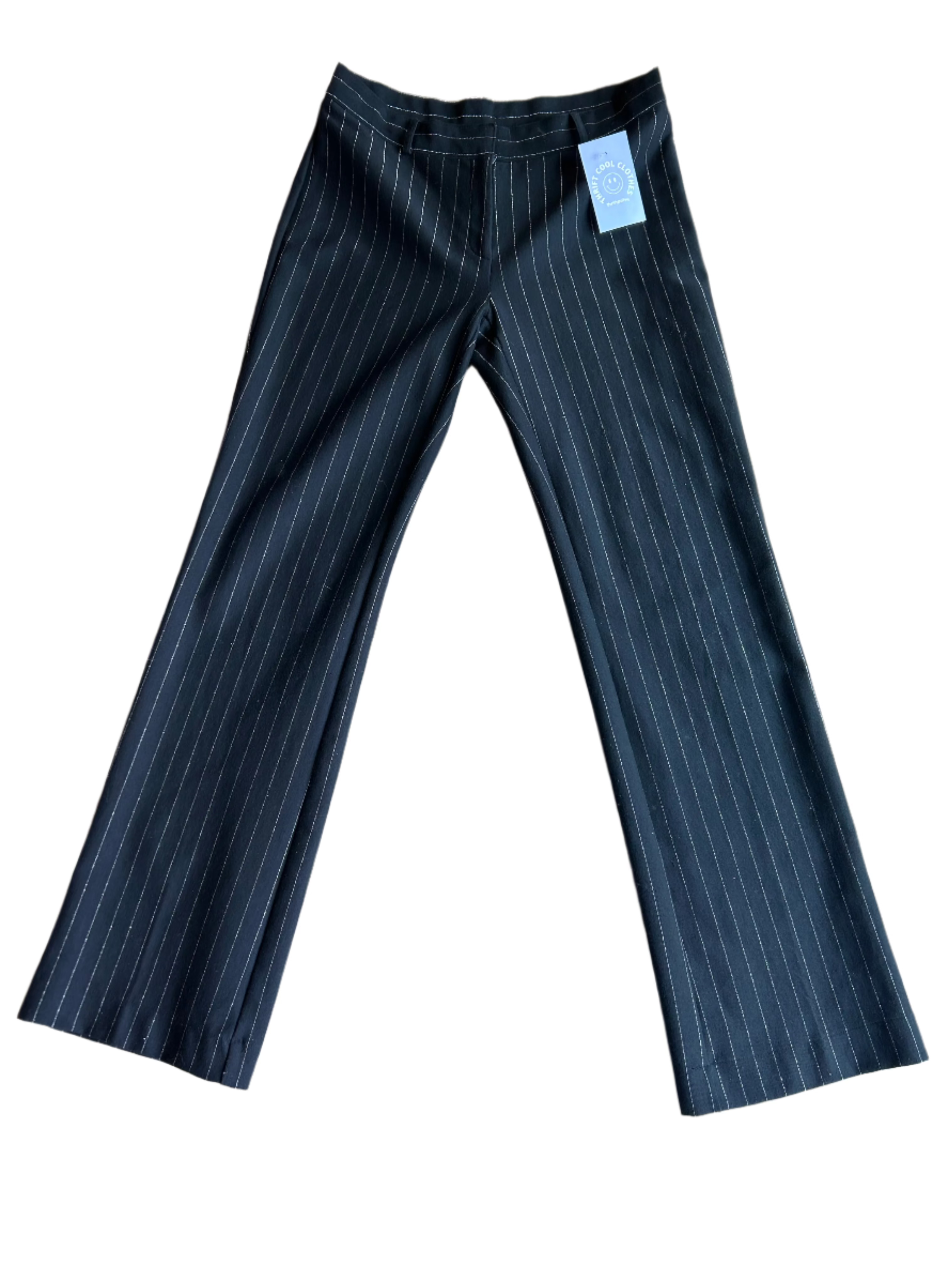 black silver express sparkle pinstripe pants, 5/6