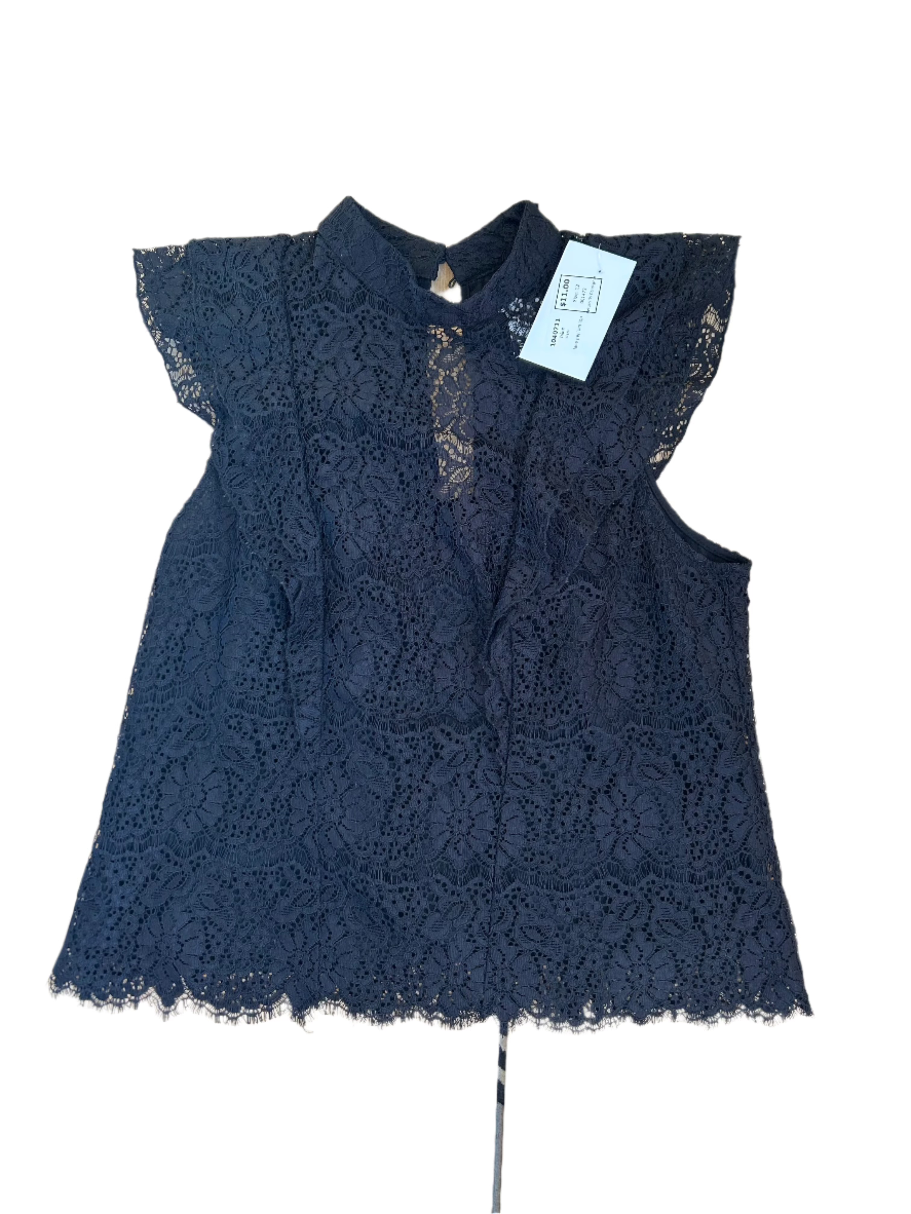 black h&m lace peplum top, 12