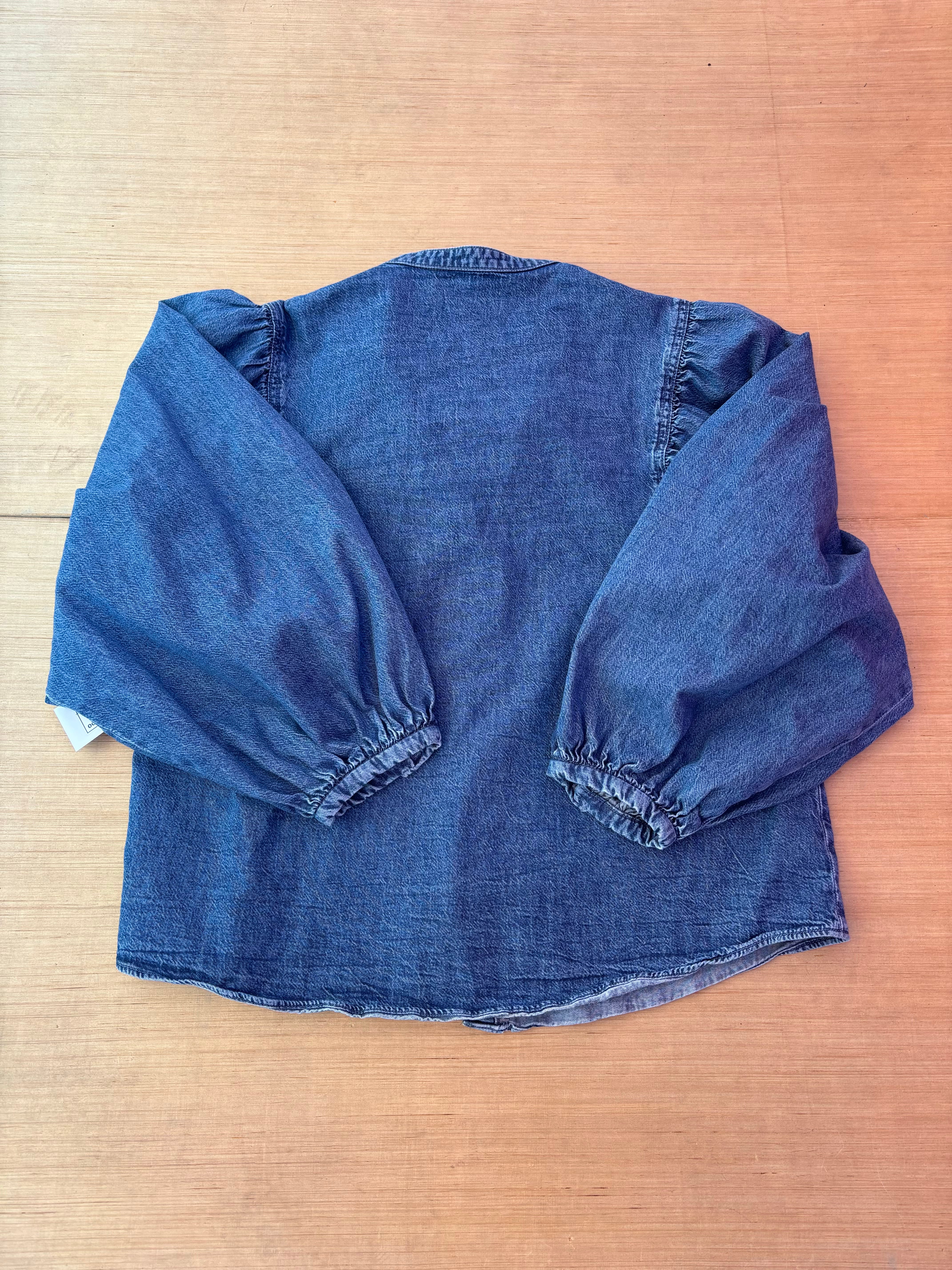 & Other stories puff sleeve denim top, L