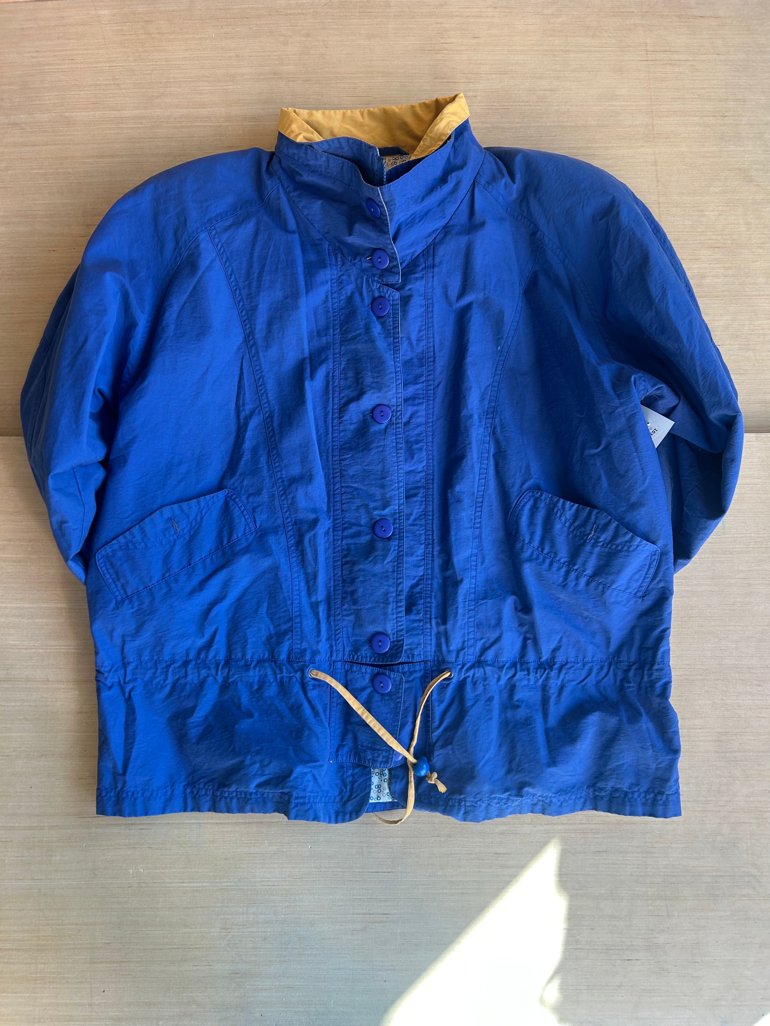 blue yellow Climate Zone vtg jacket, M