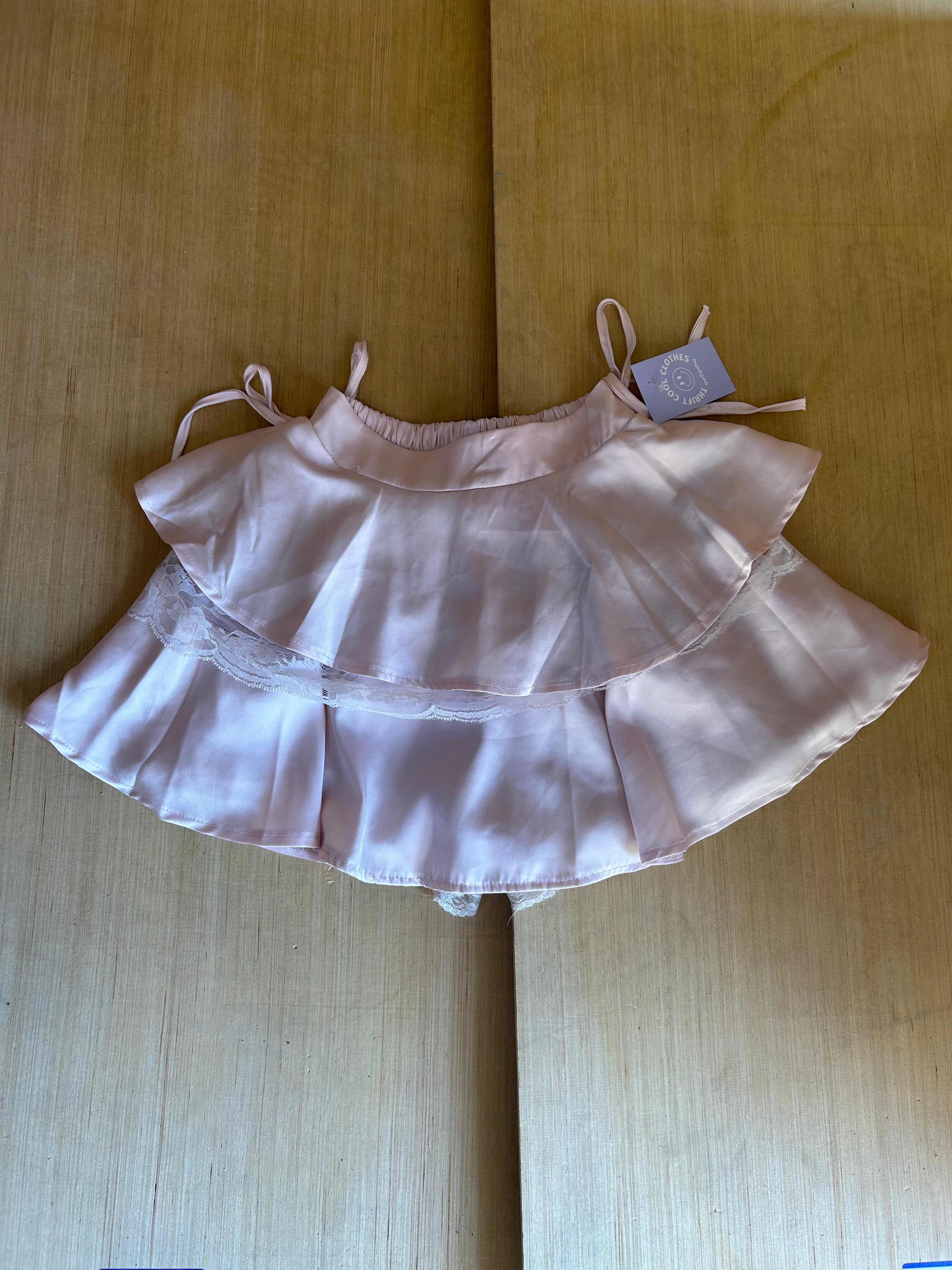 Pink  Lacey ruffle mini, Xs