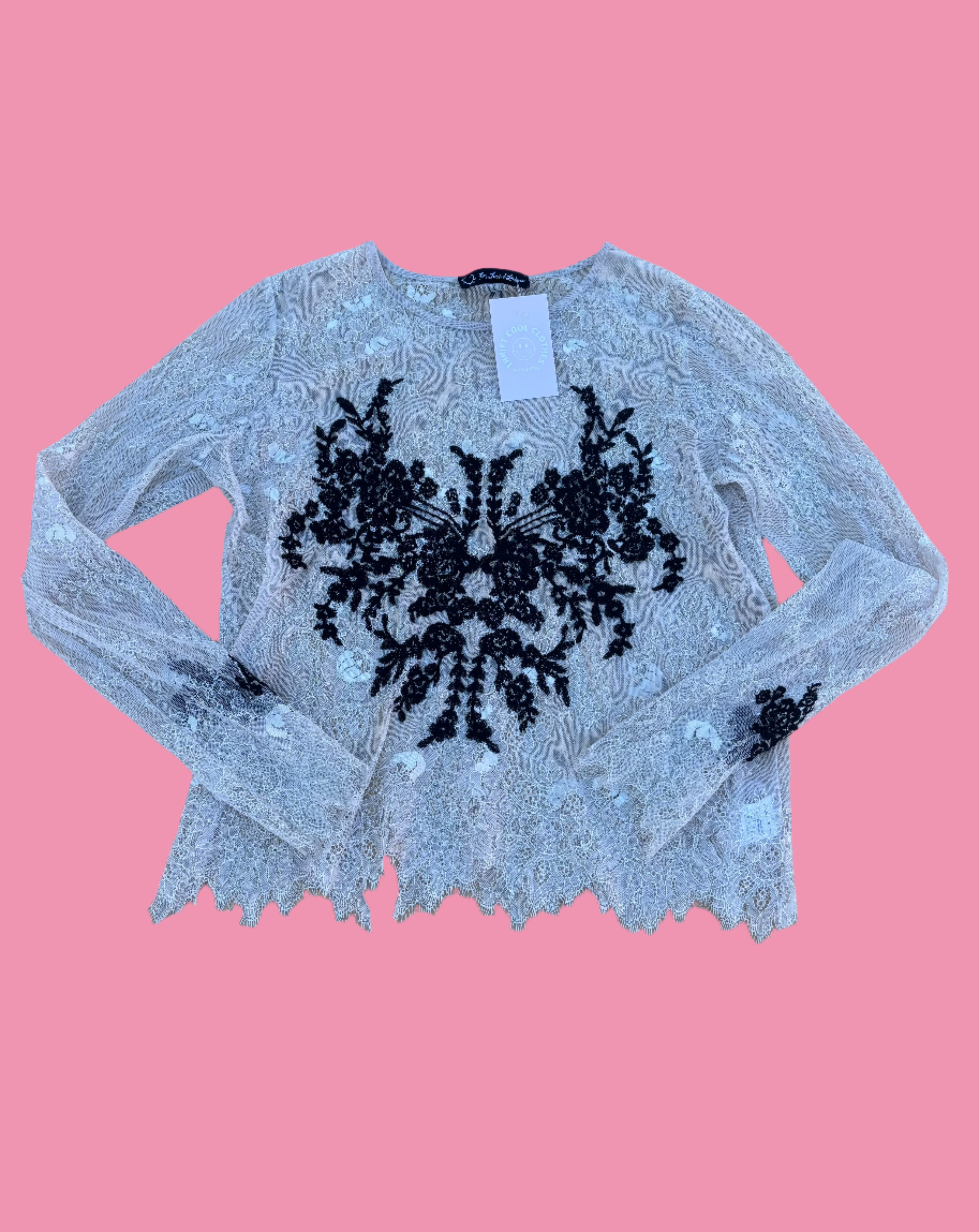 White black For love and lemons Lace top, M