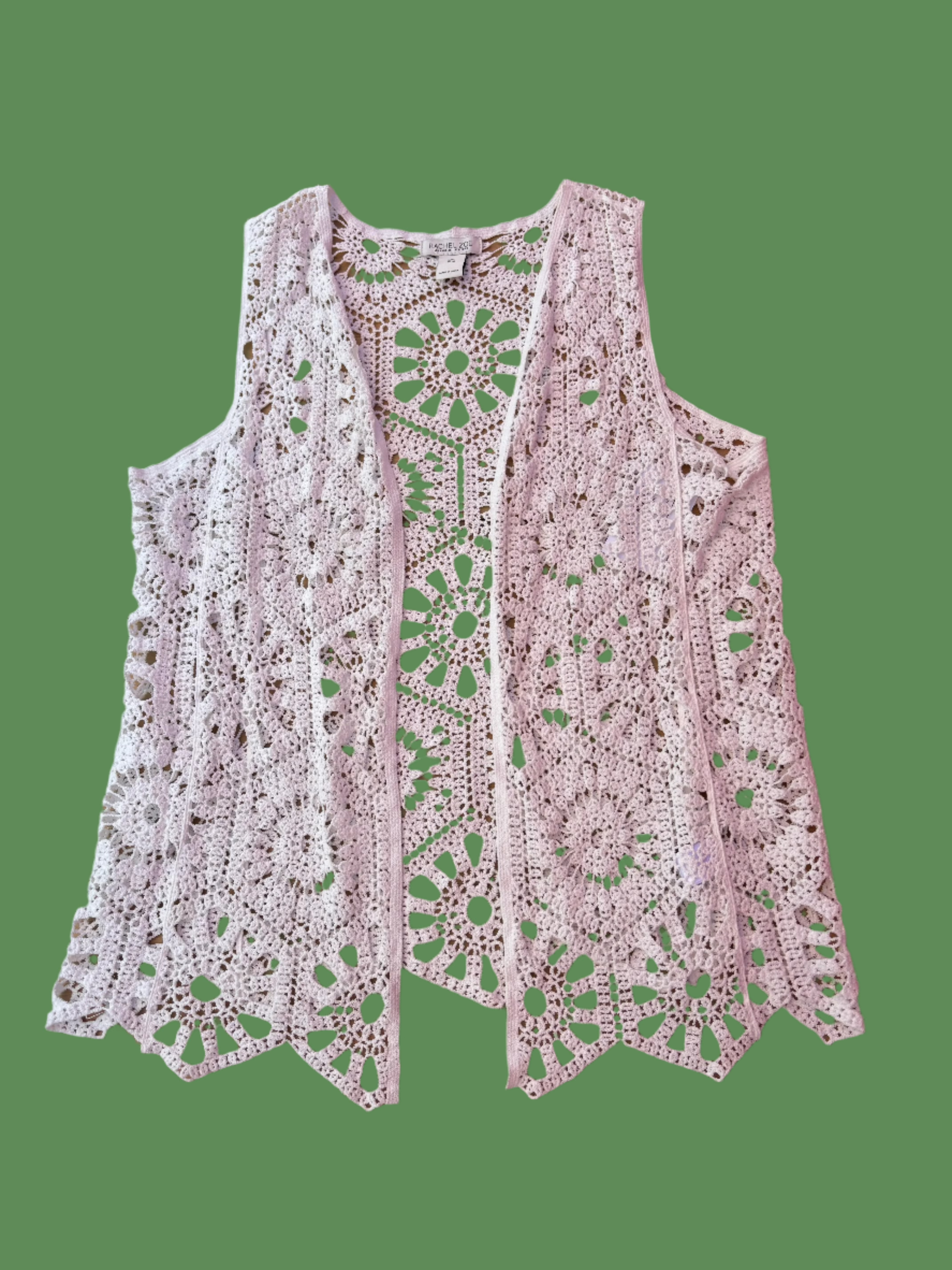 White Rachel zoe Crochet vest, L/xl