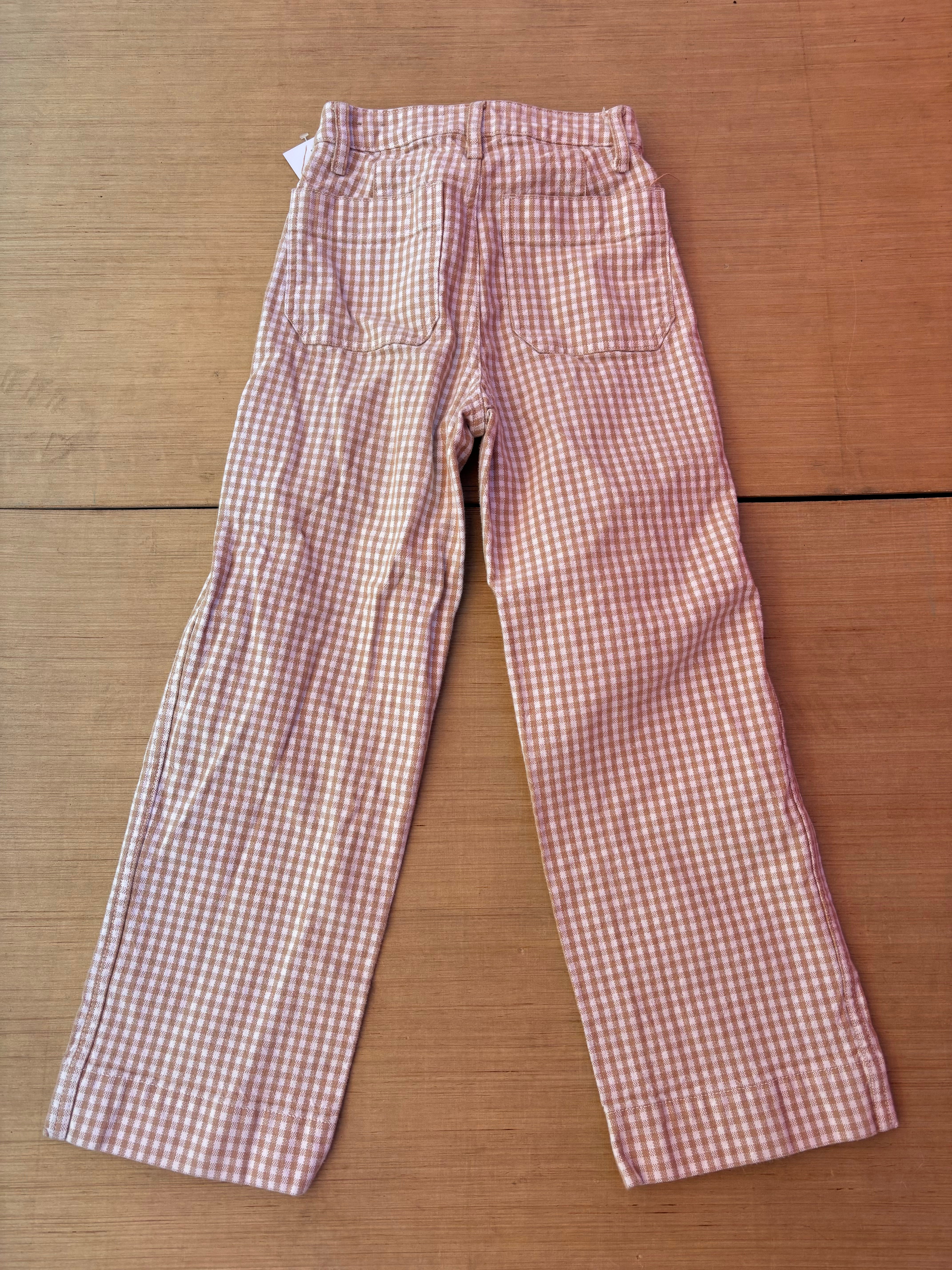 brown white madewell gingham pants, 23