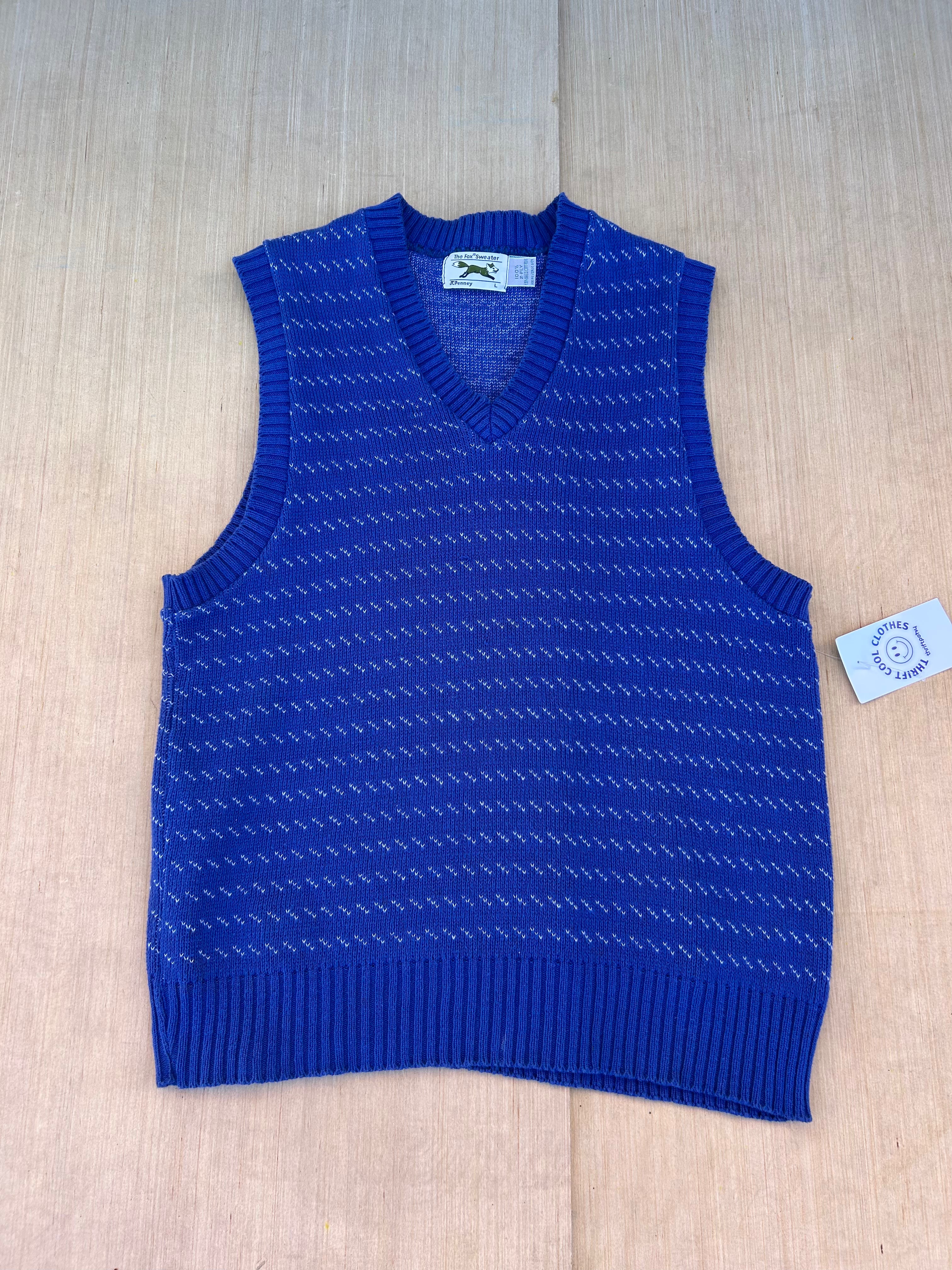 Blue The fox sweater Sweater vest, L