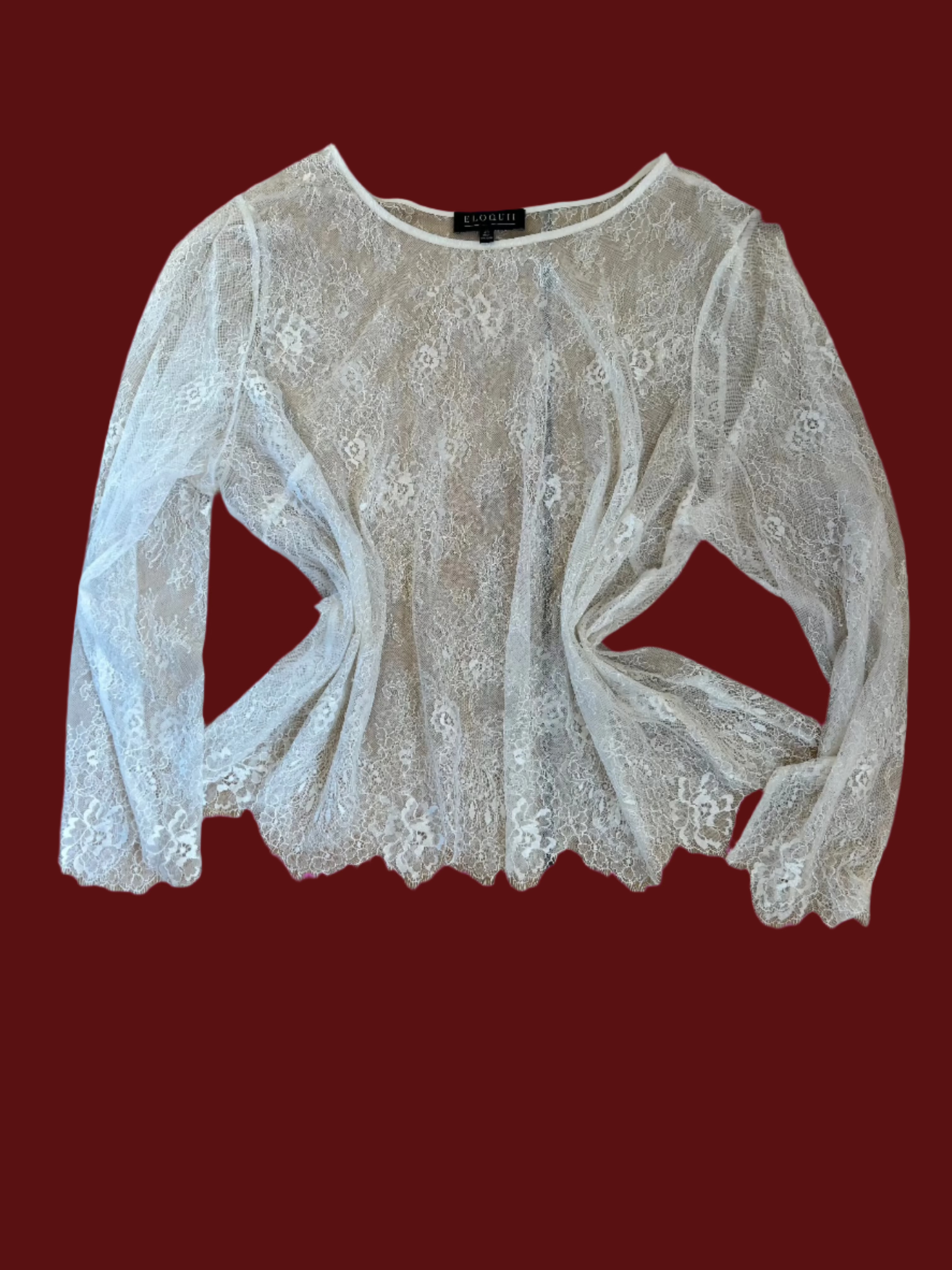 white eloquii lace ls, 24