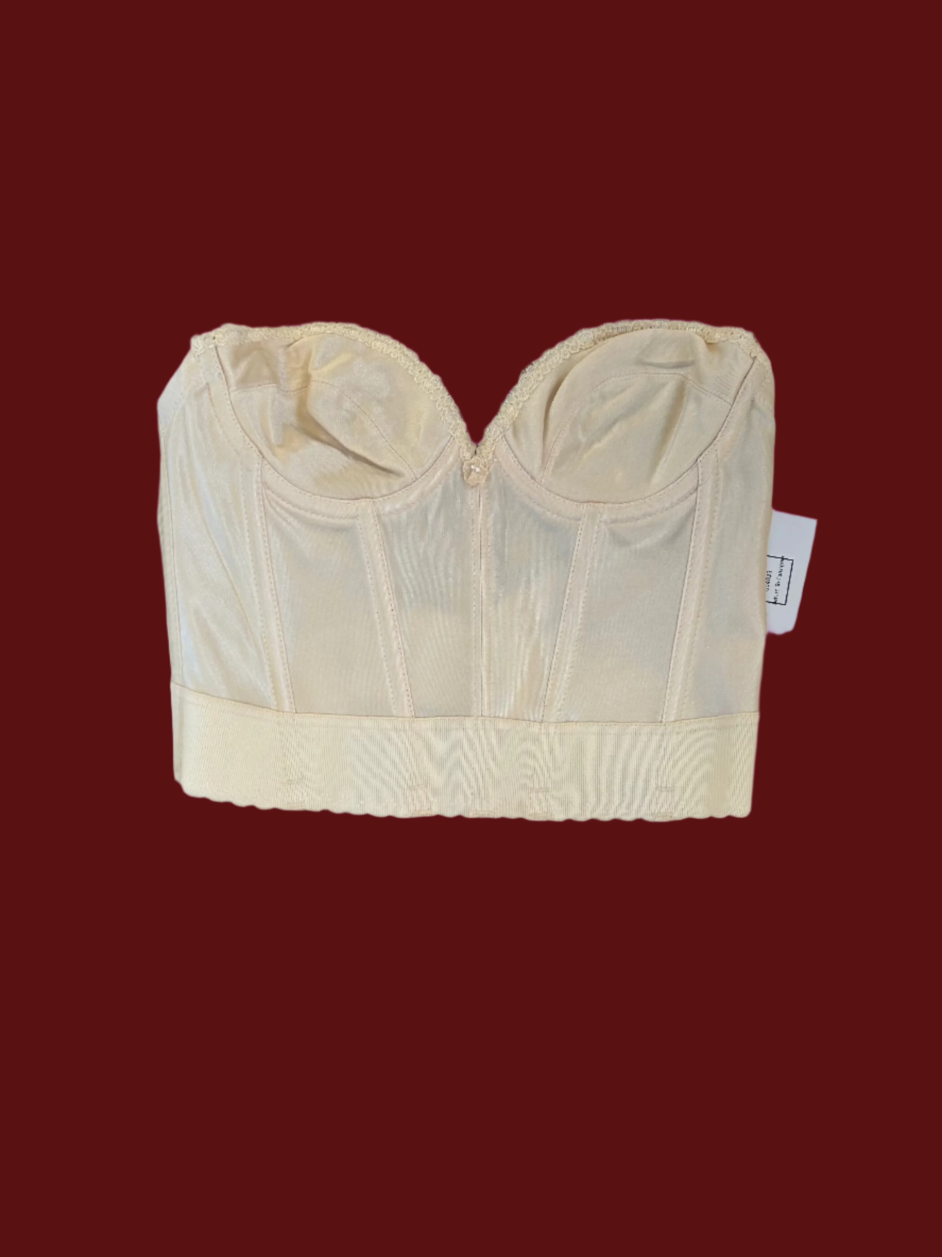 off white carnial strapless bra, 36a