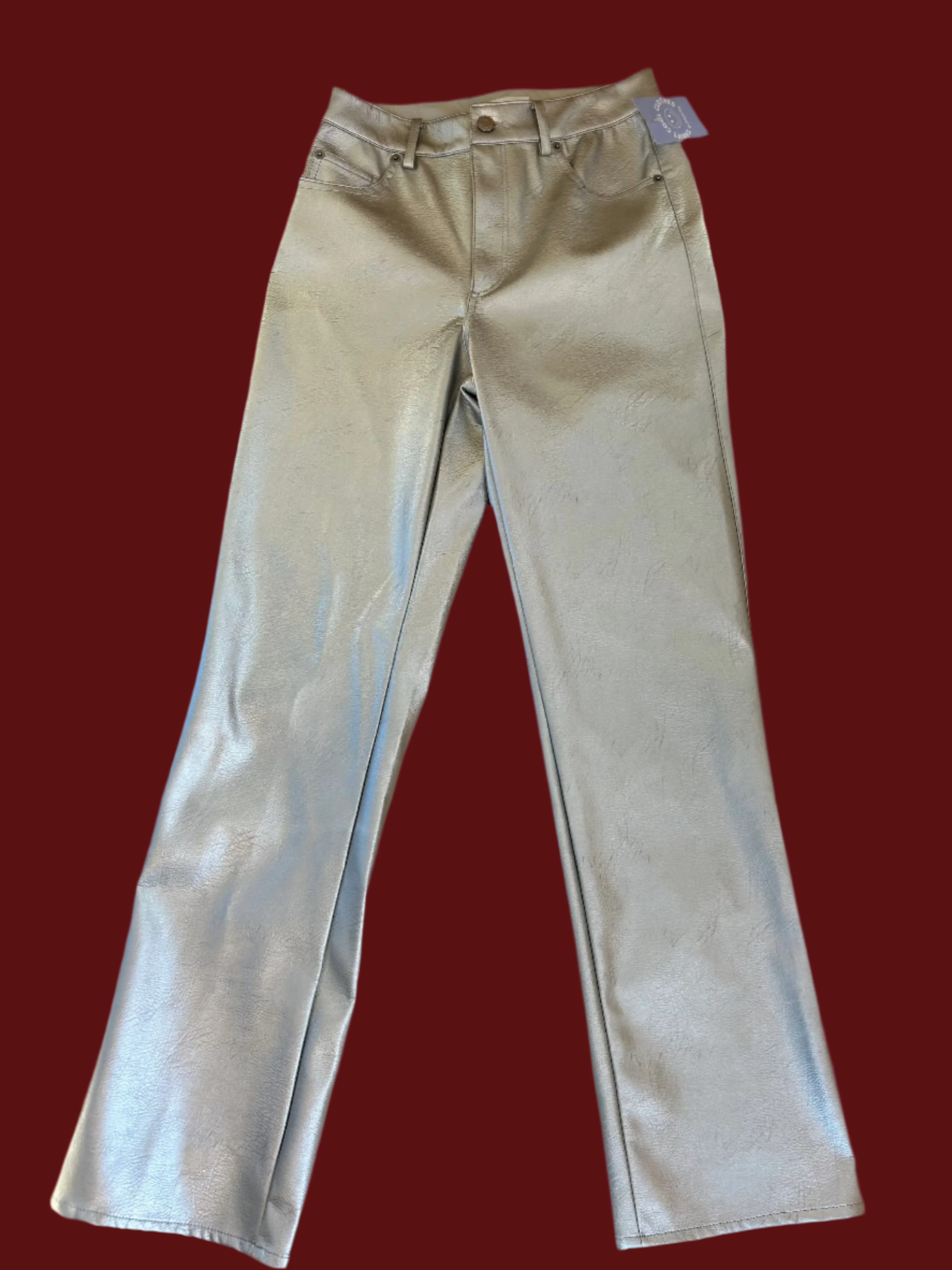 silver h&M silver pants, 4