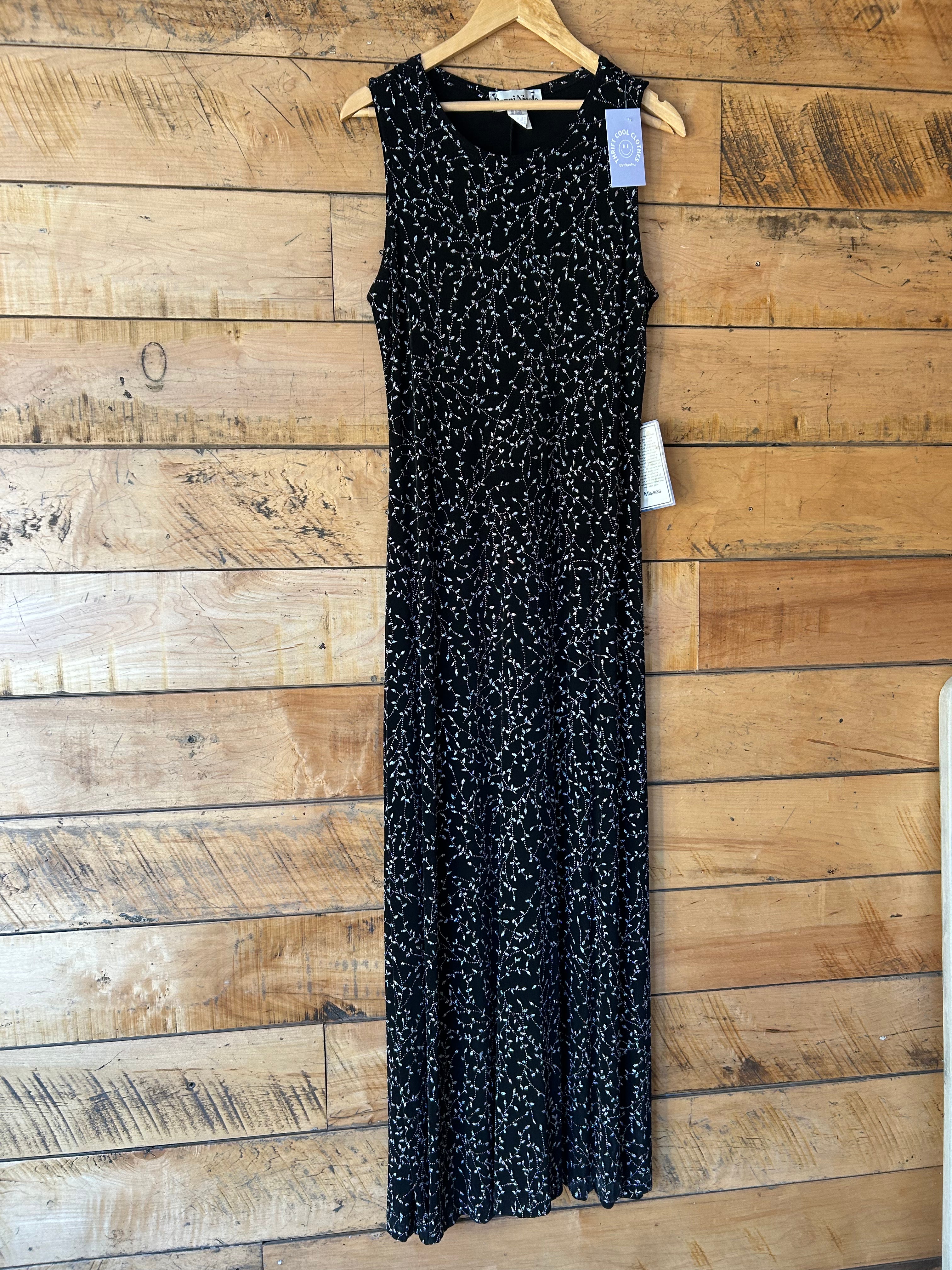 black AGB velour vtg deadstock maxi, 12