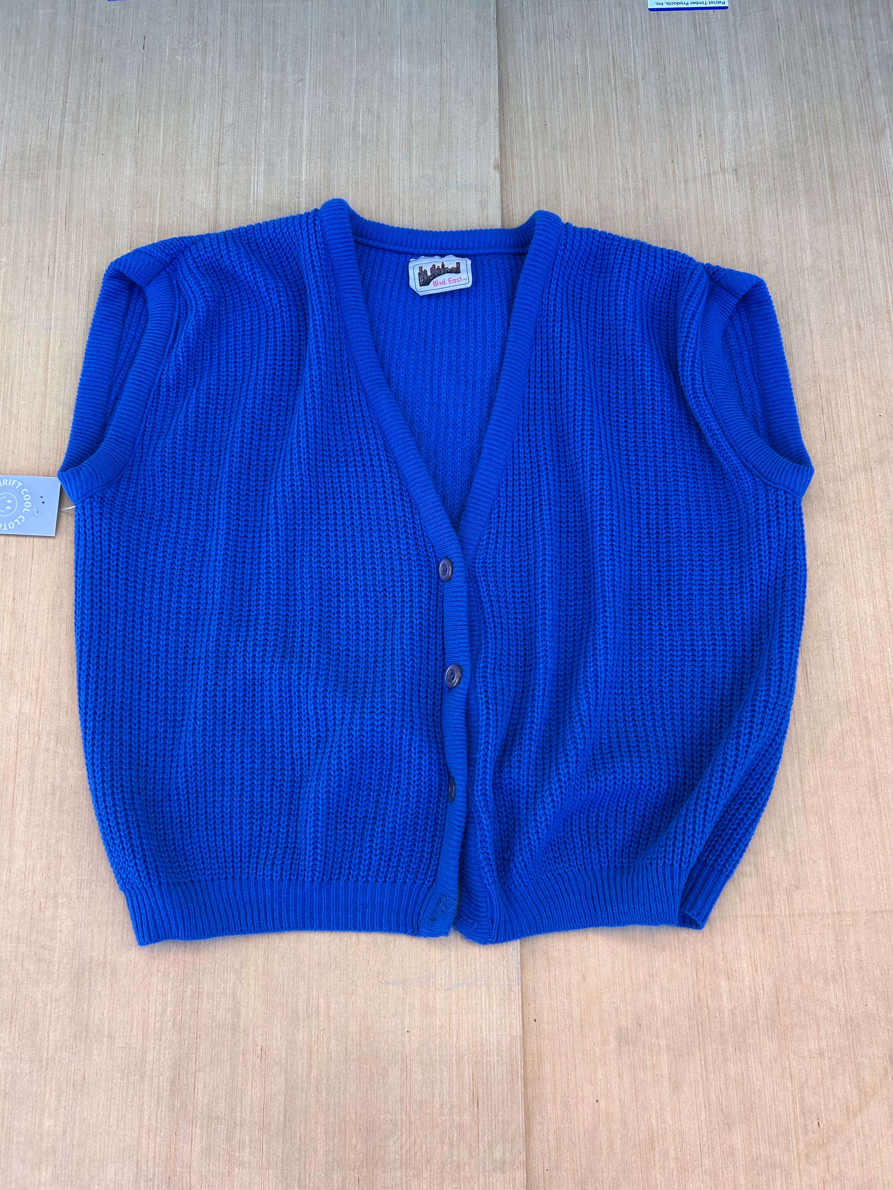 royal blue blvd east vtg sweater vest, L