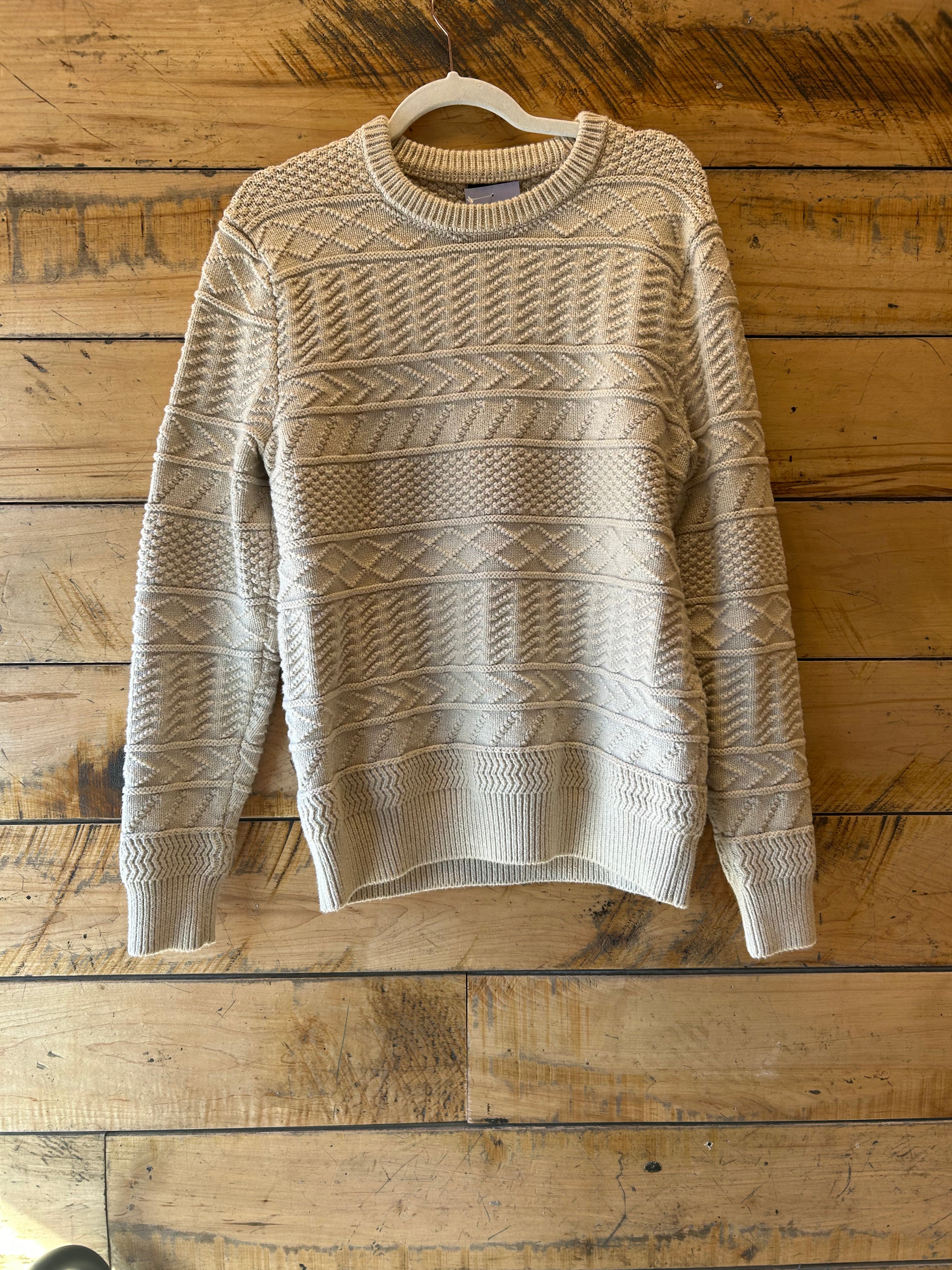 tan j crew 100% cotton sweater, m