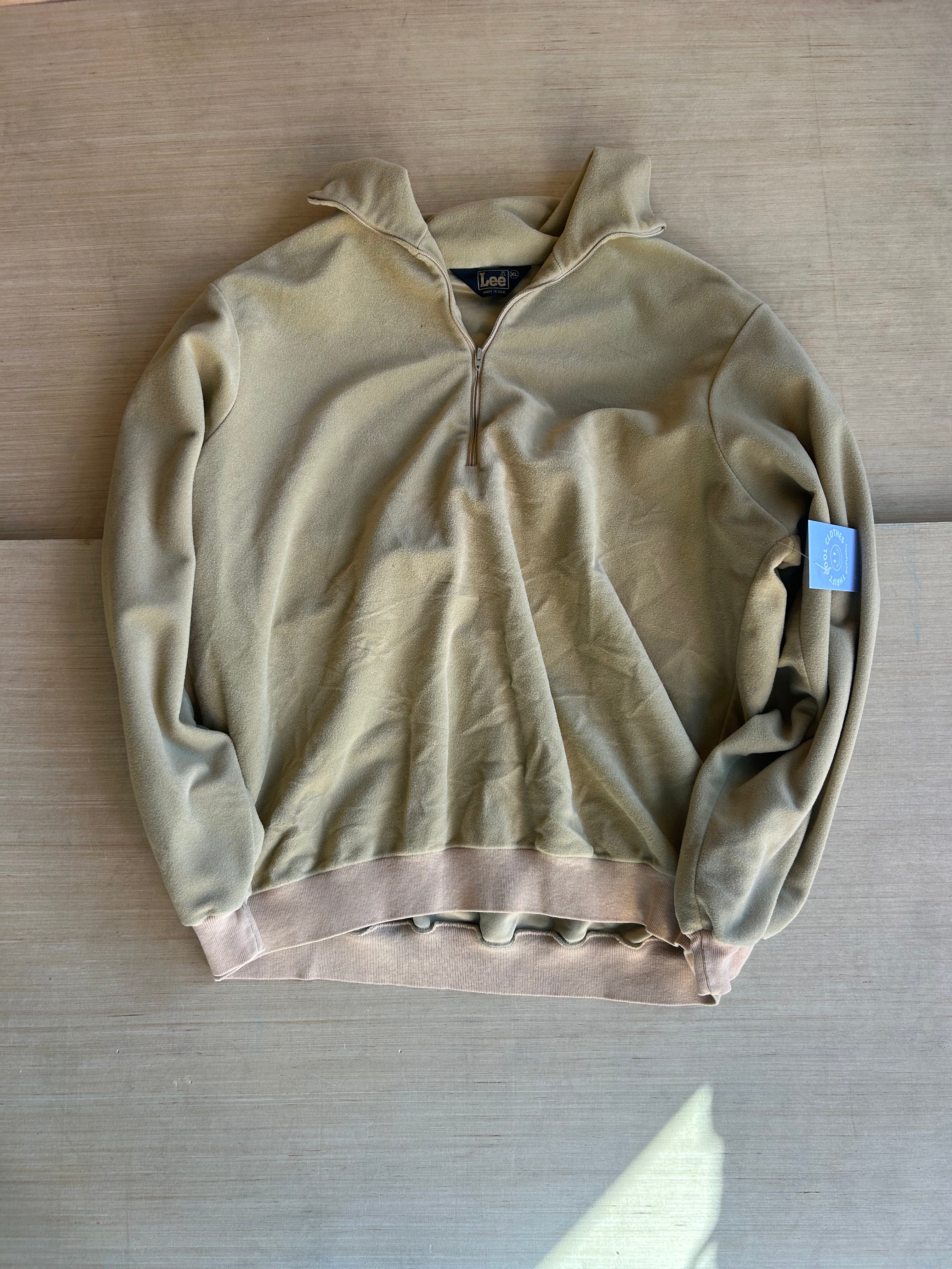 tan Lee fleece 3/4 zip