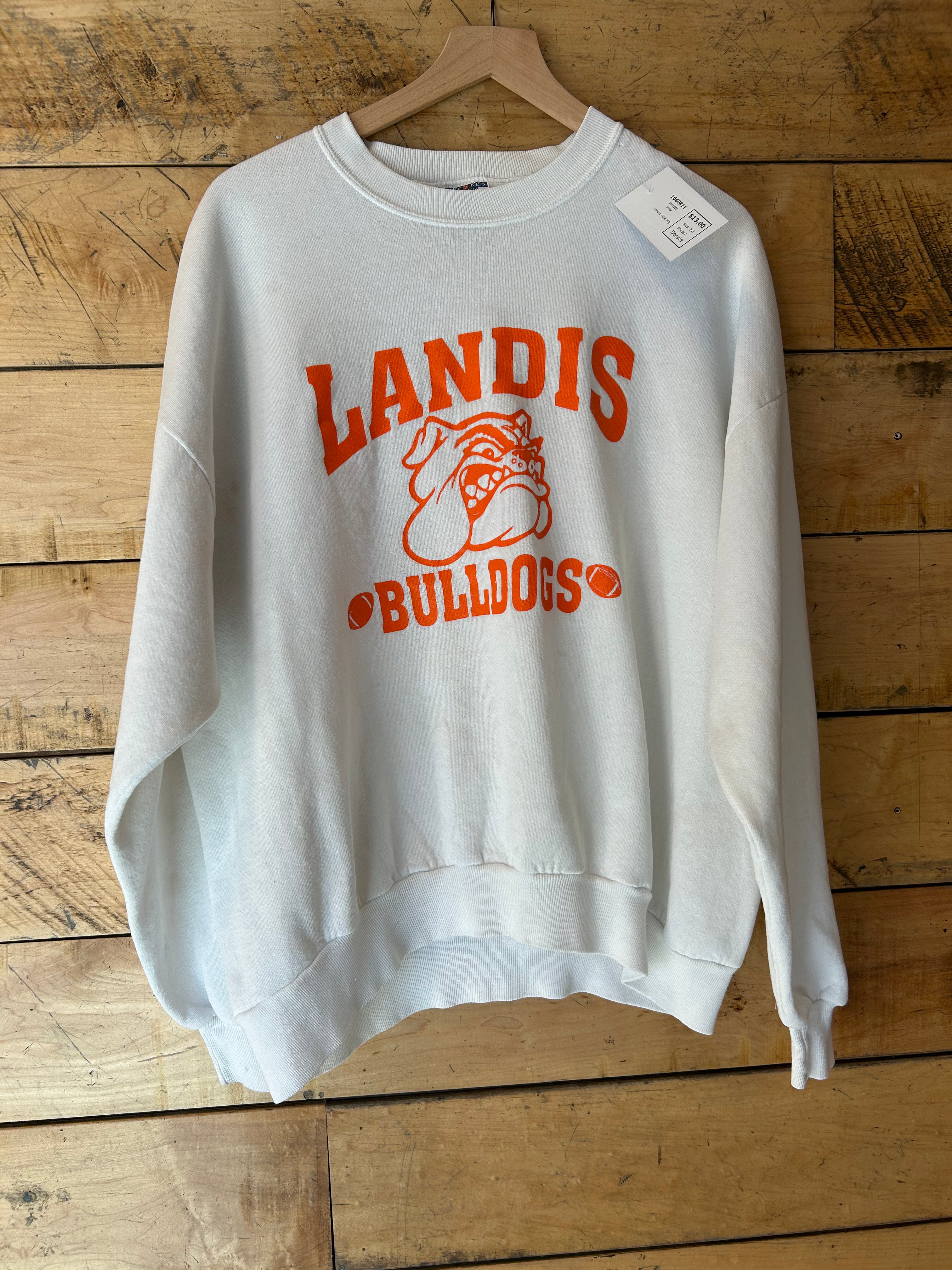 White Jerzees Landis crew vtg, 2xl