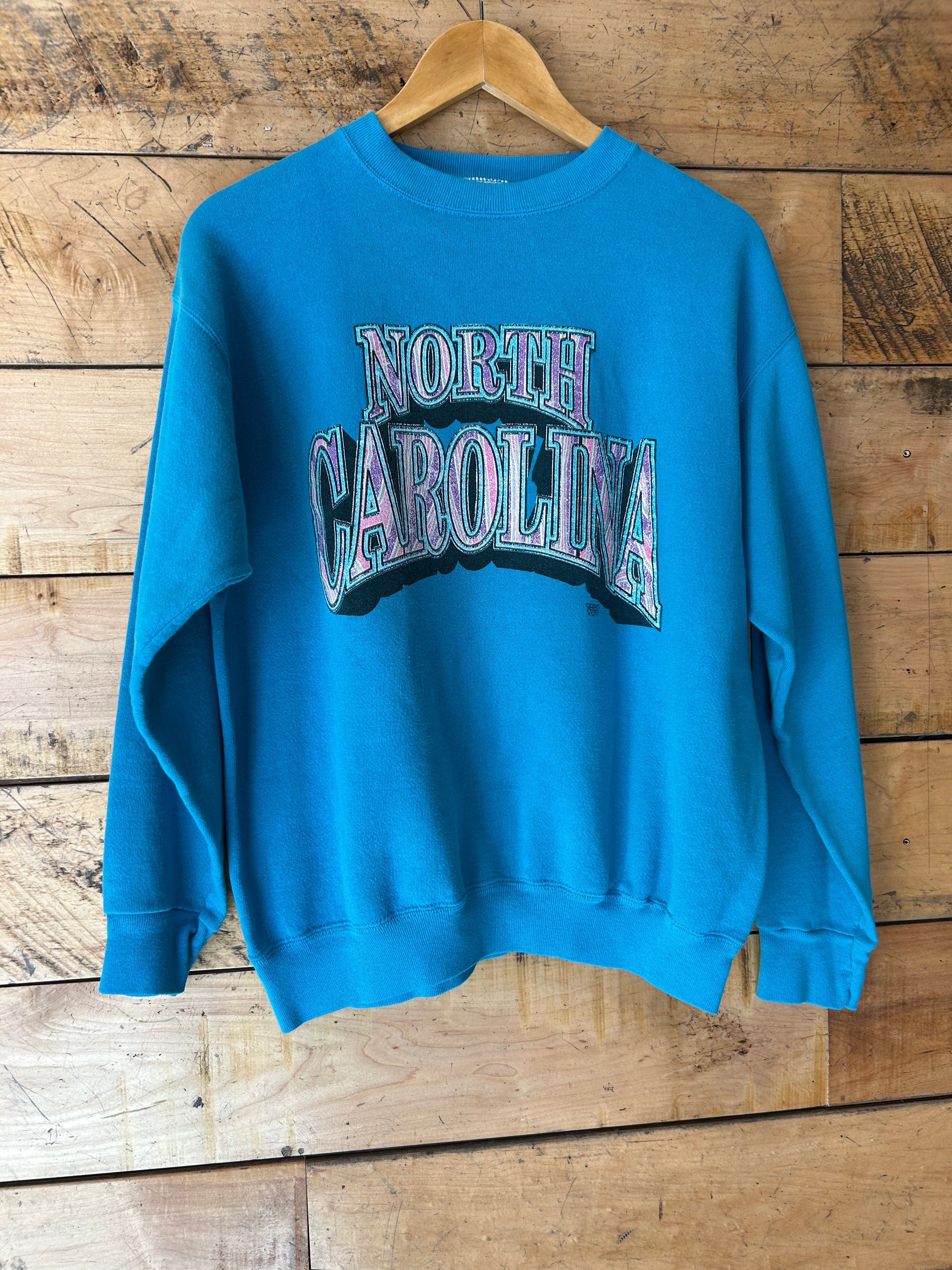 blue  vtg north carolina sweatshirt, s