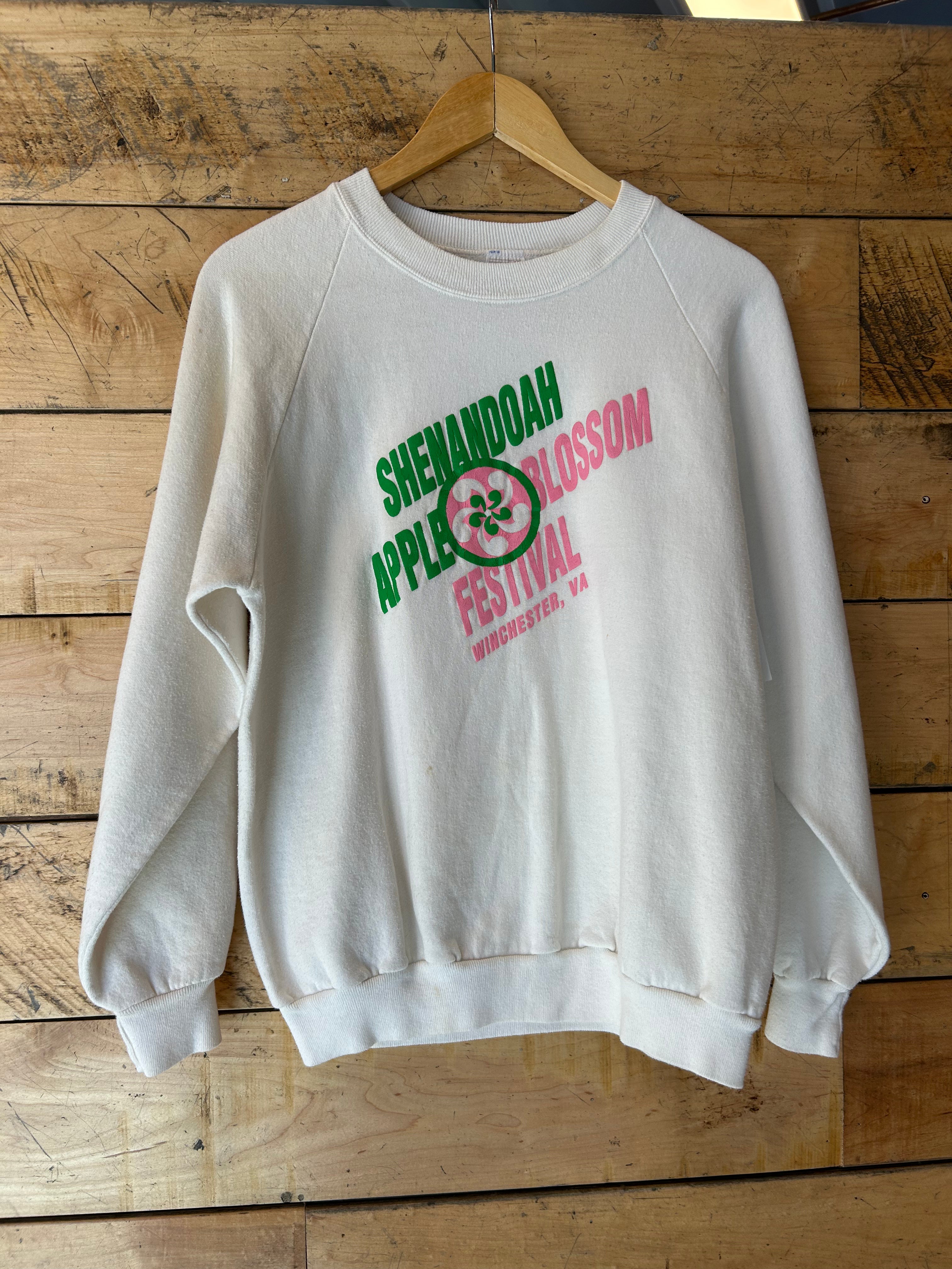 white jerzees vtg shenandoah crew, L