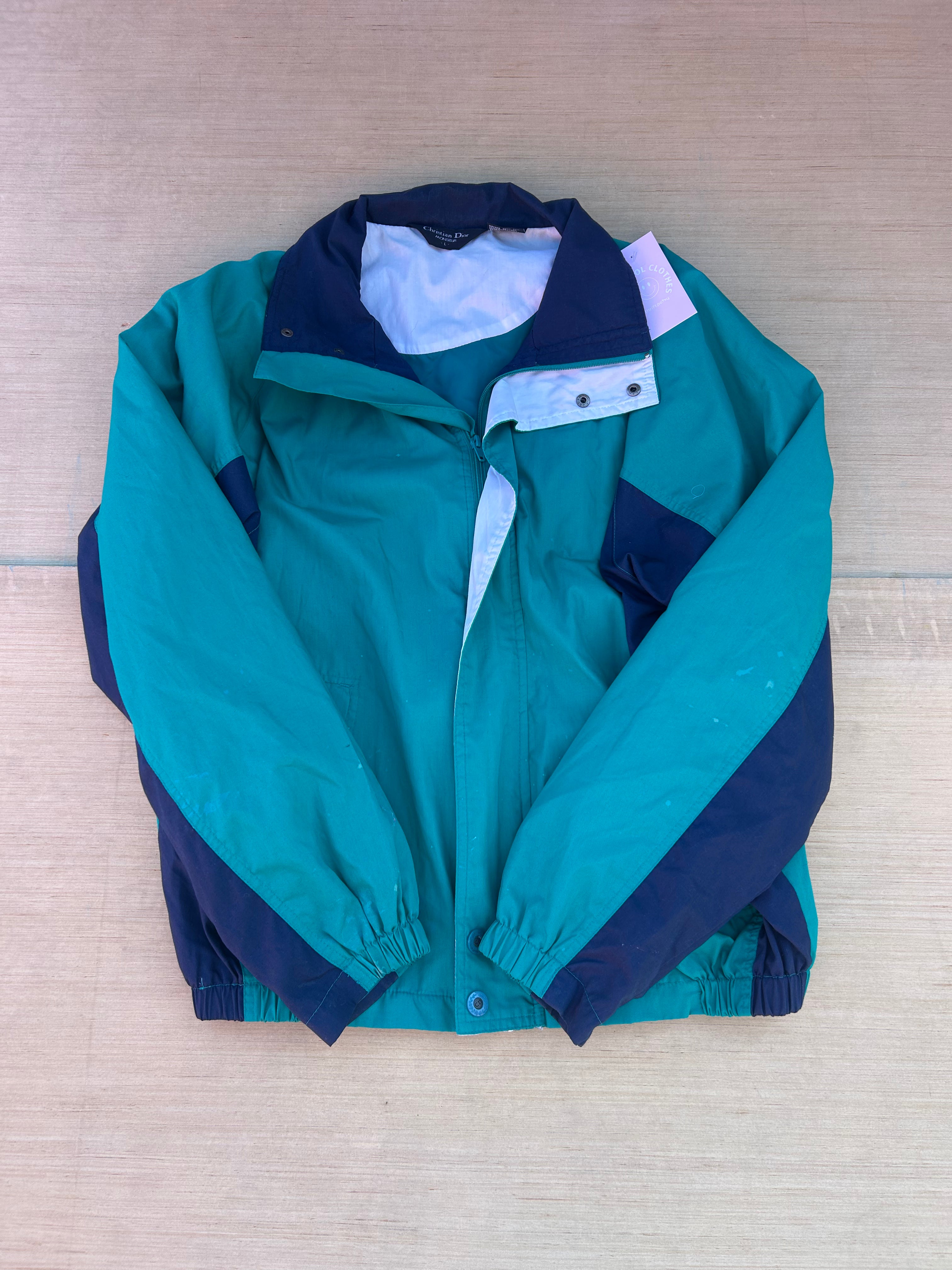 Teal Christian dior Vtg windbreaker, L