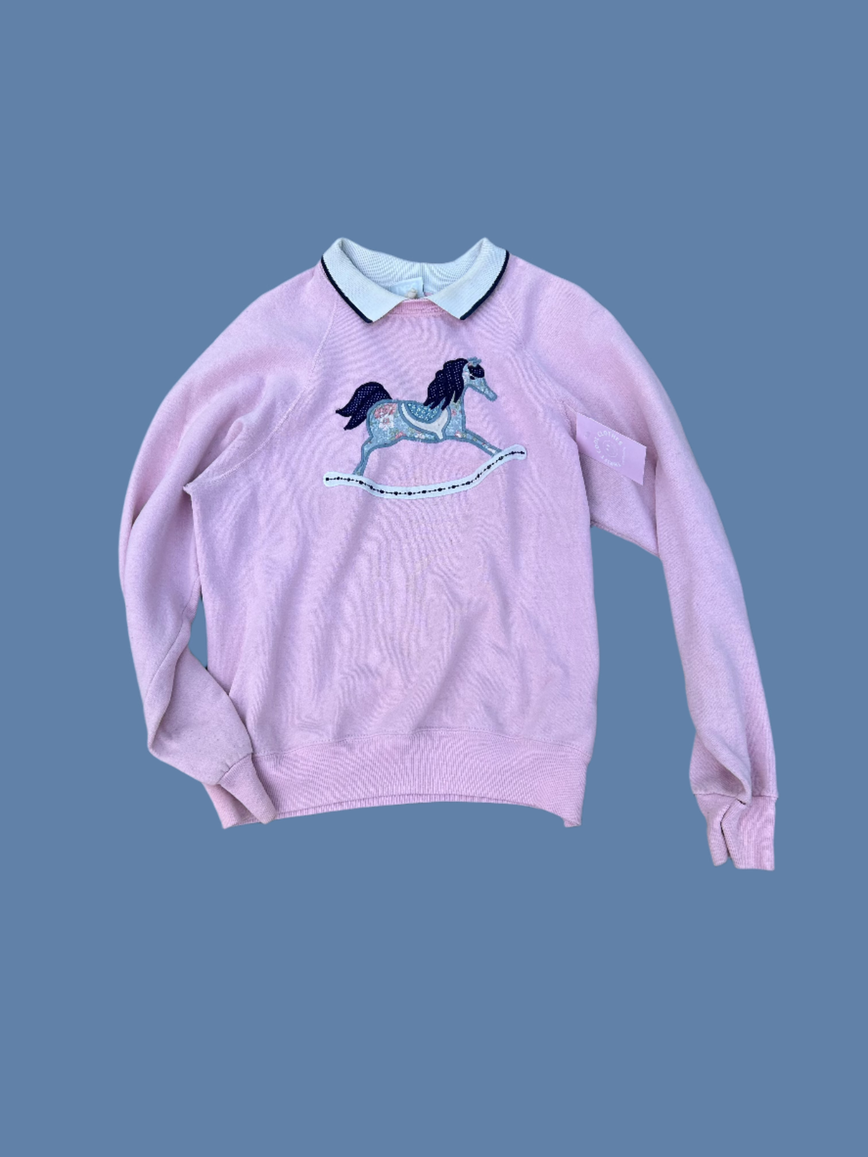 pink lee pony sweater