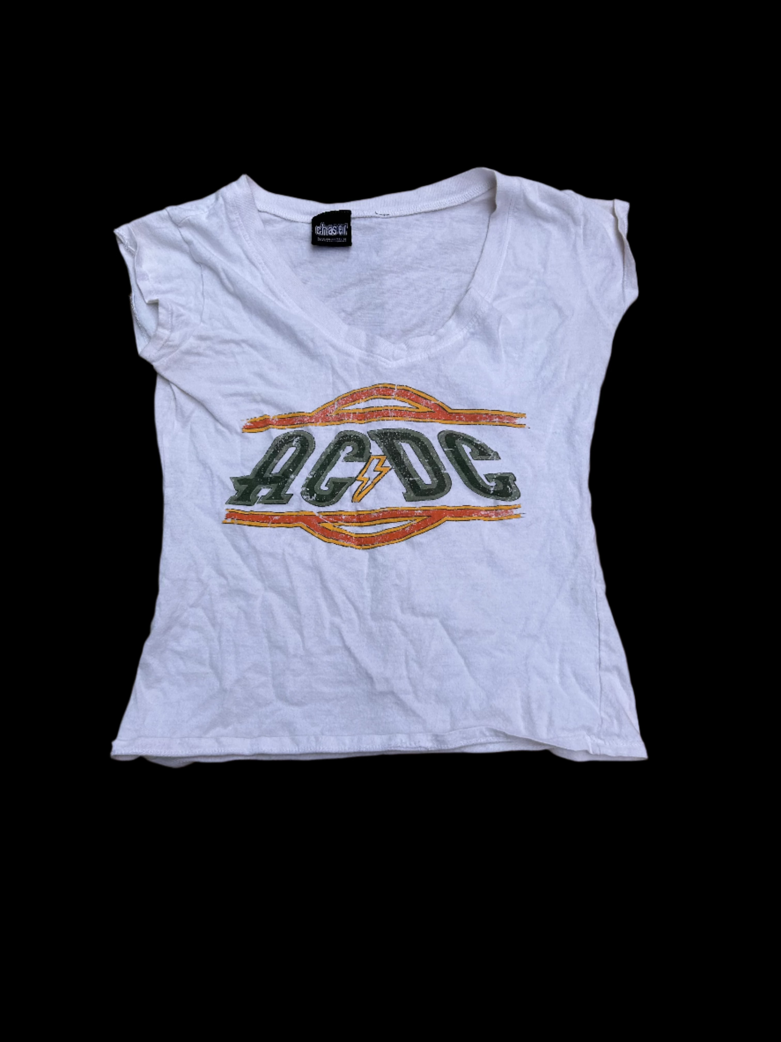 white chaser ac/dc tee, s