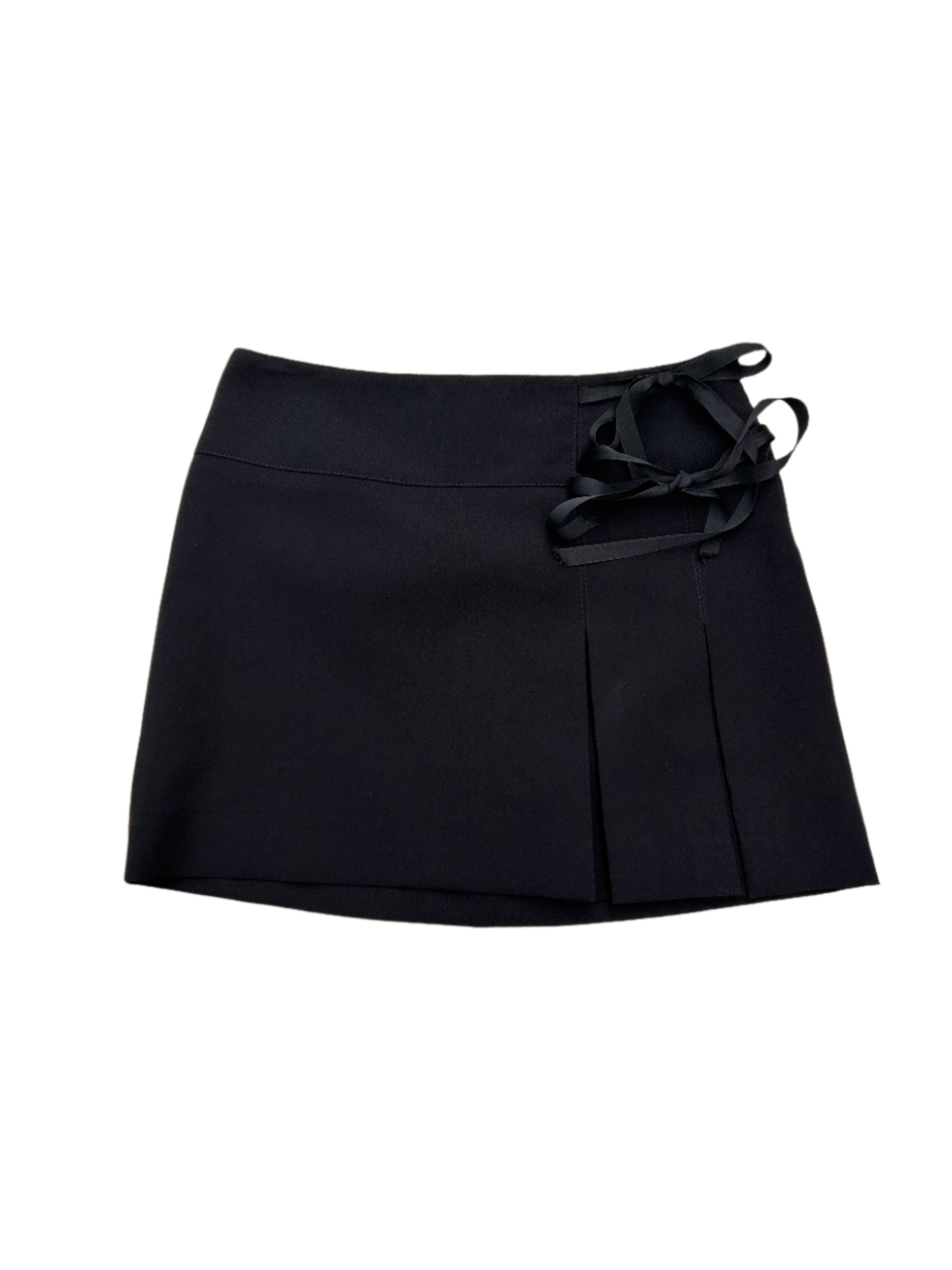 black zara mini skirt w bows!, 2