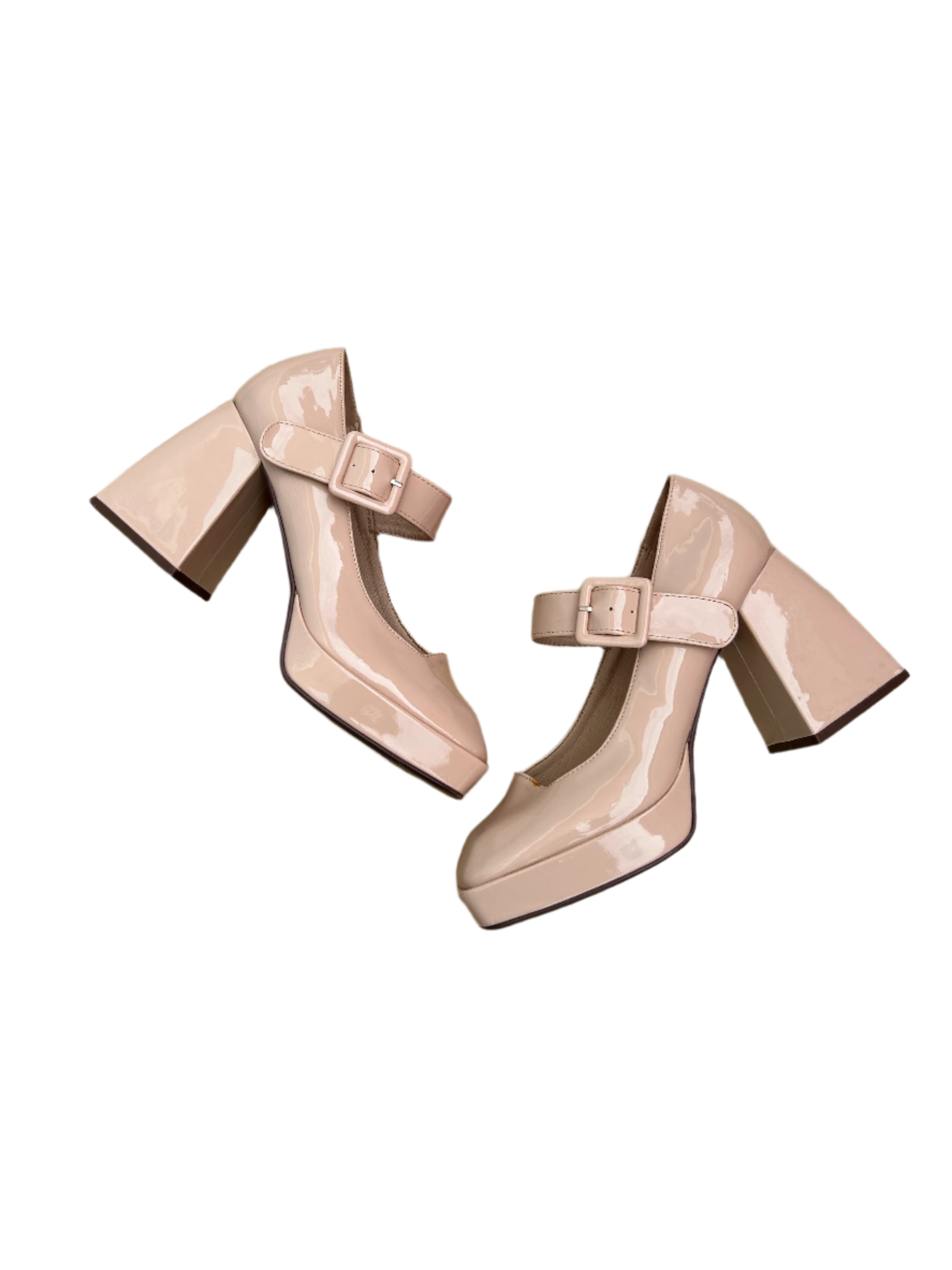 tan Madden girl platform mary janes, 8