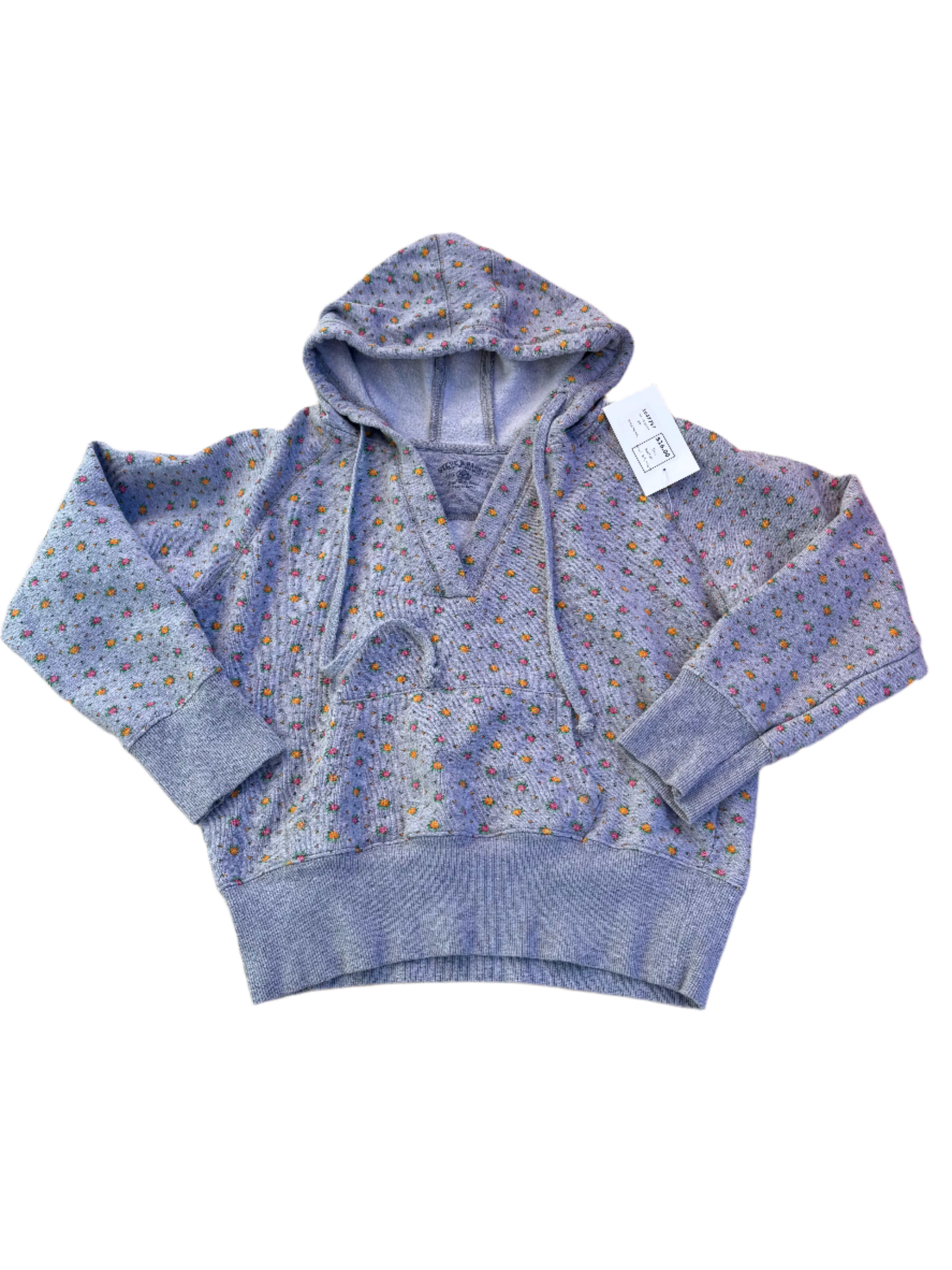 gray steve & barrys floral hoodie