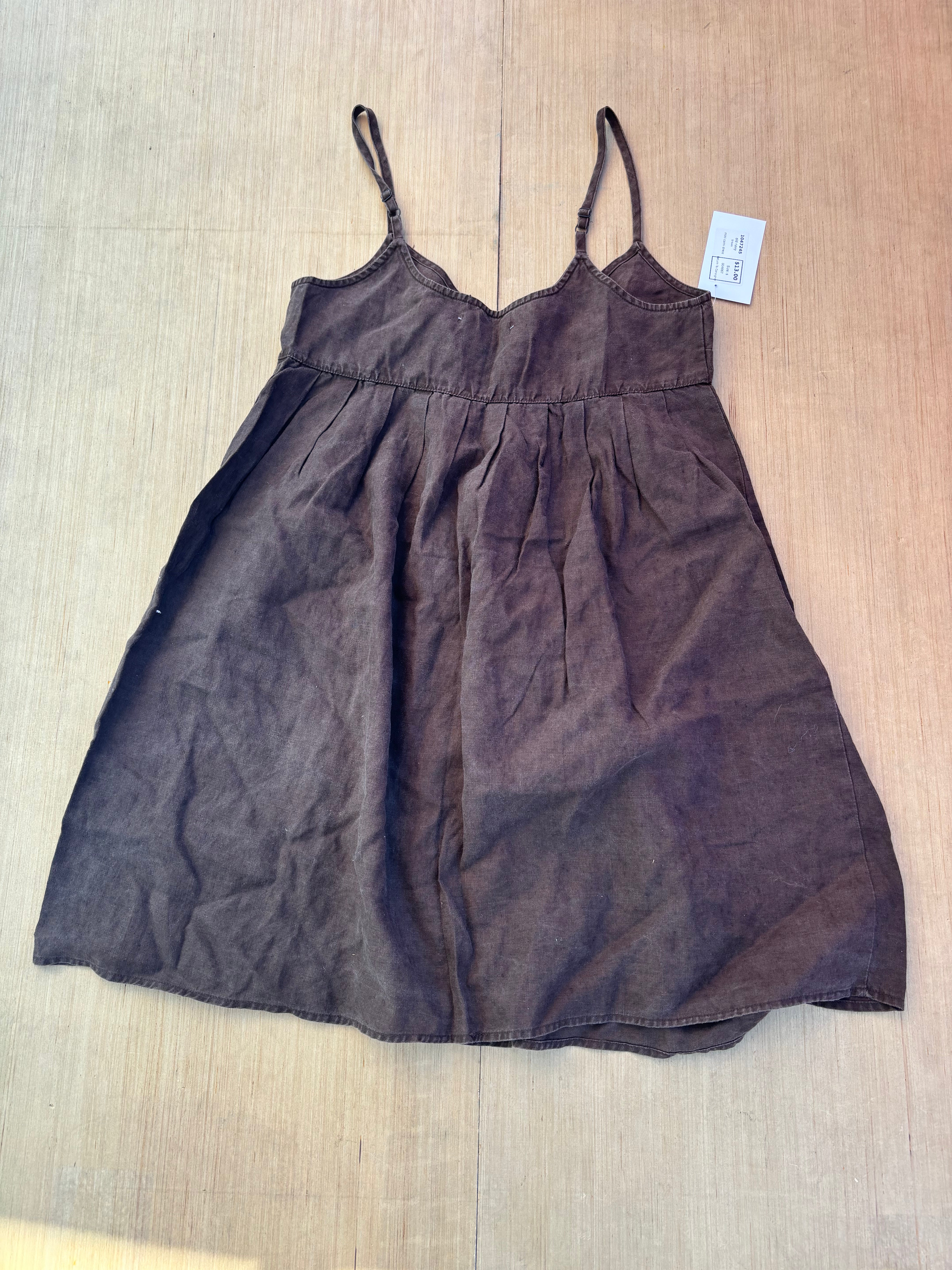 brown old navy mini cami dress, s