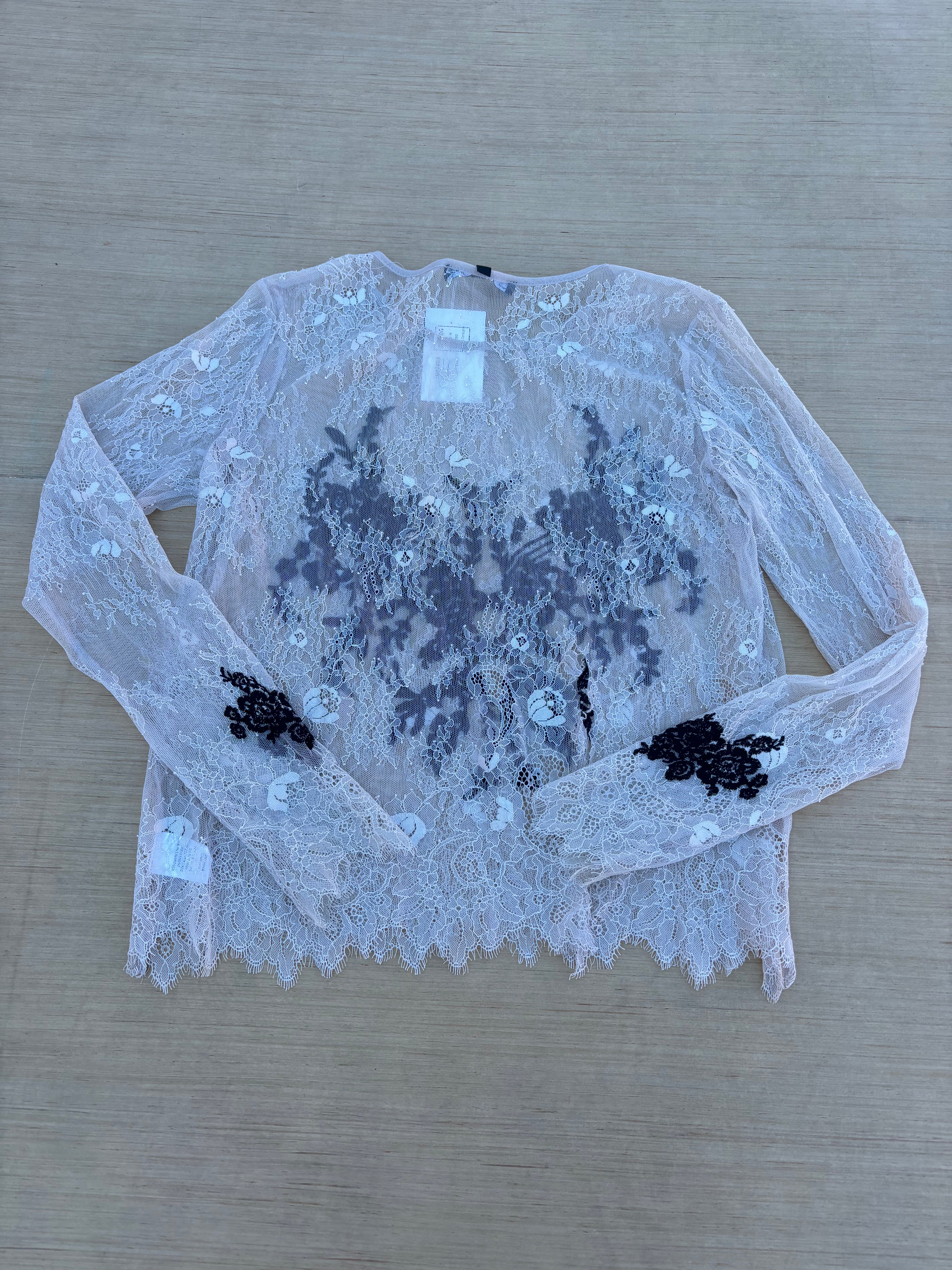 White black For love and lemons Lace top, M