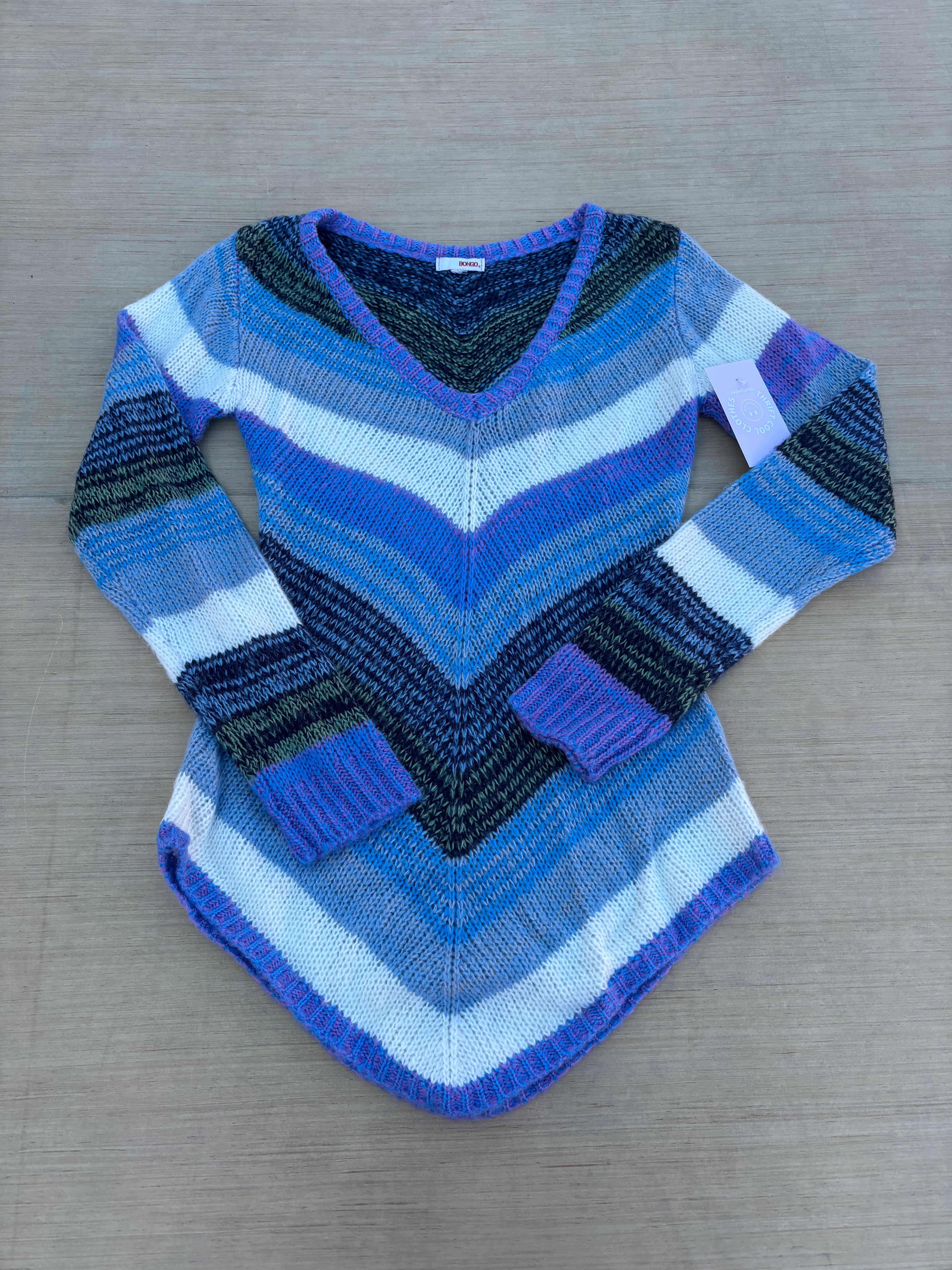 blue bongo v neck sweater