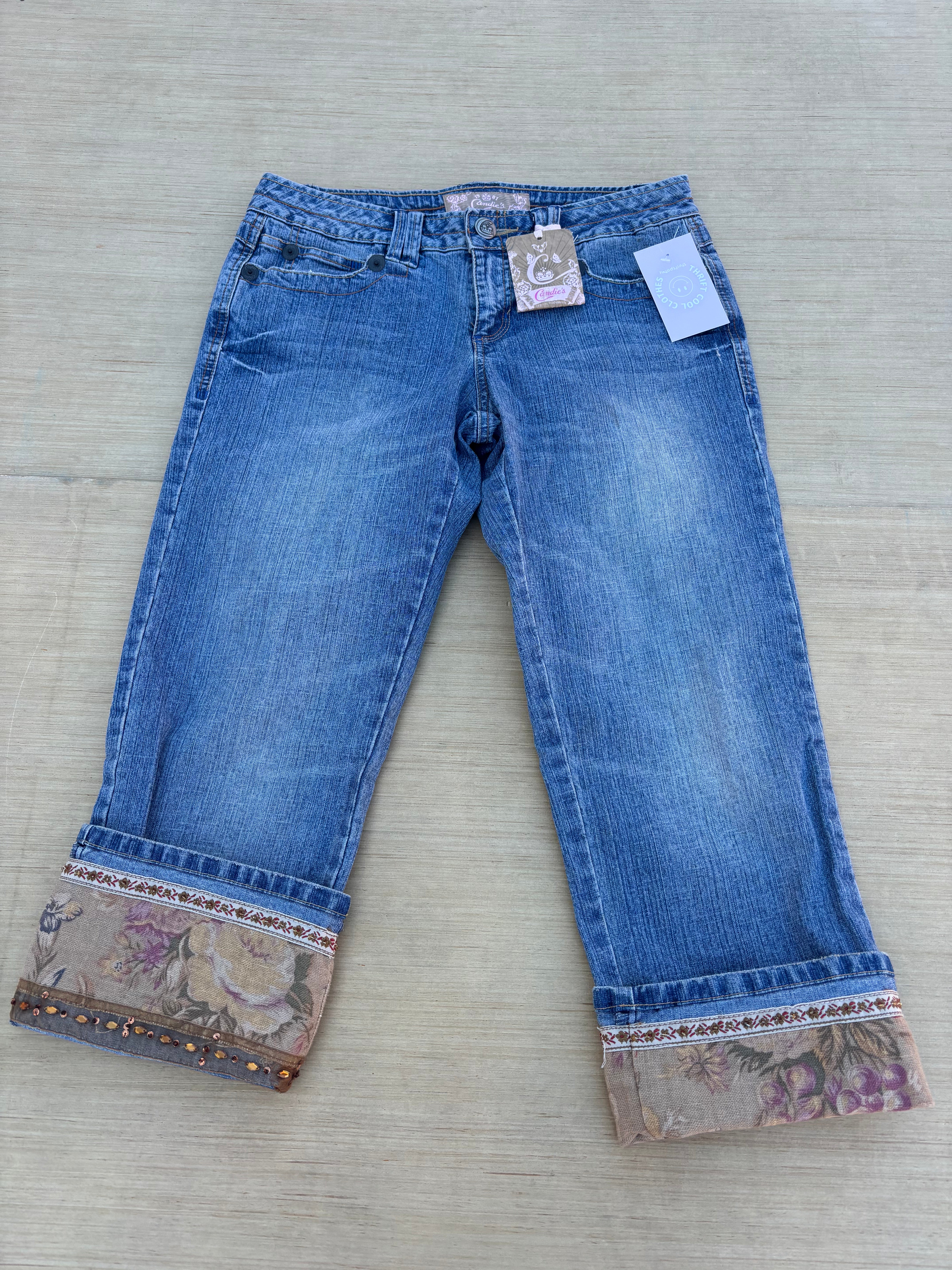 Blue brown Candies DEADSTOCK capri jeans, 7