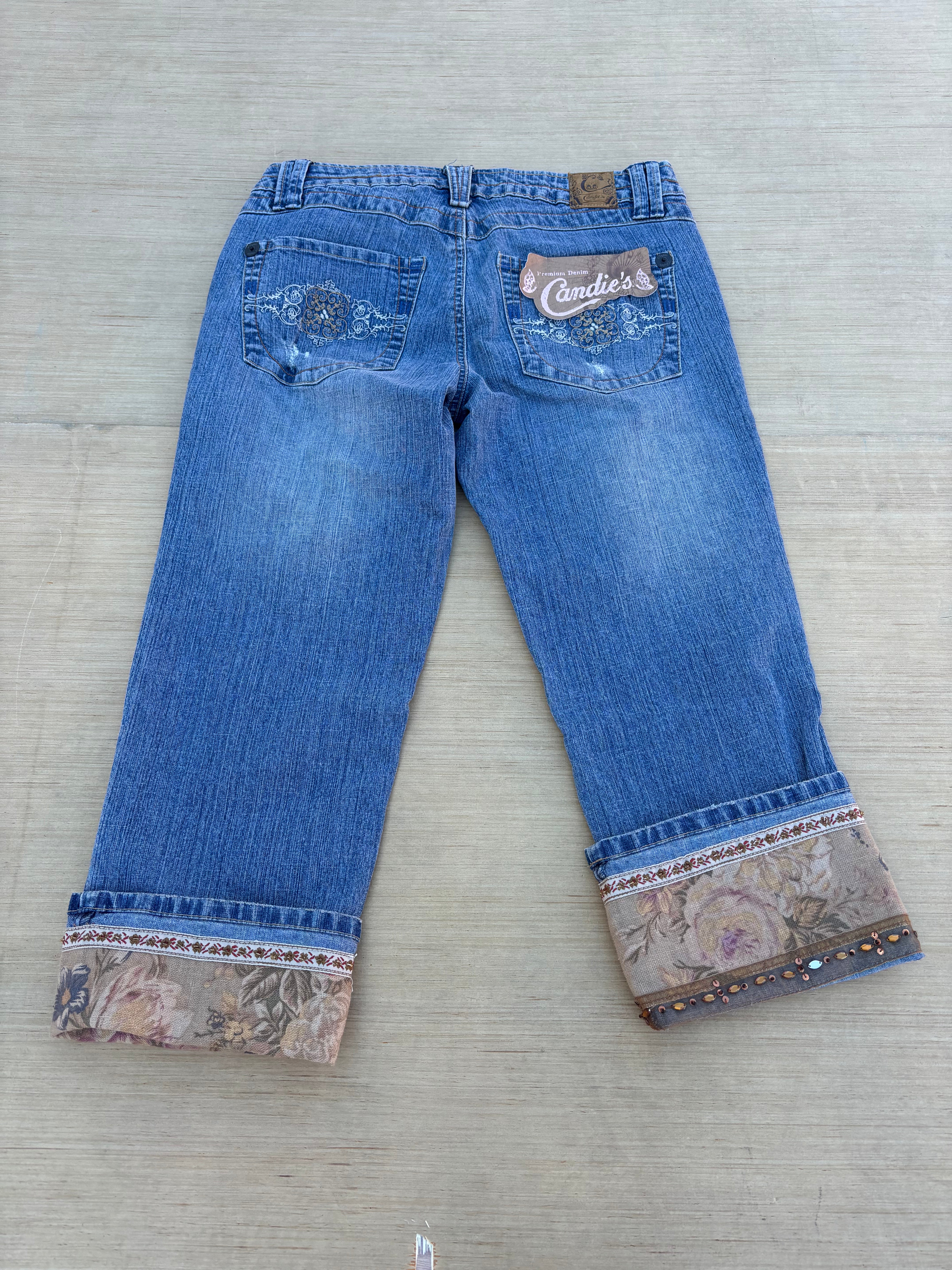 Blue brown Candies DEADSTOCK capri jeans, 7