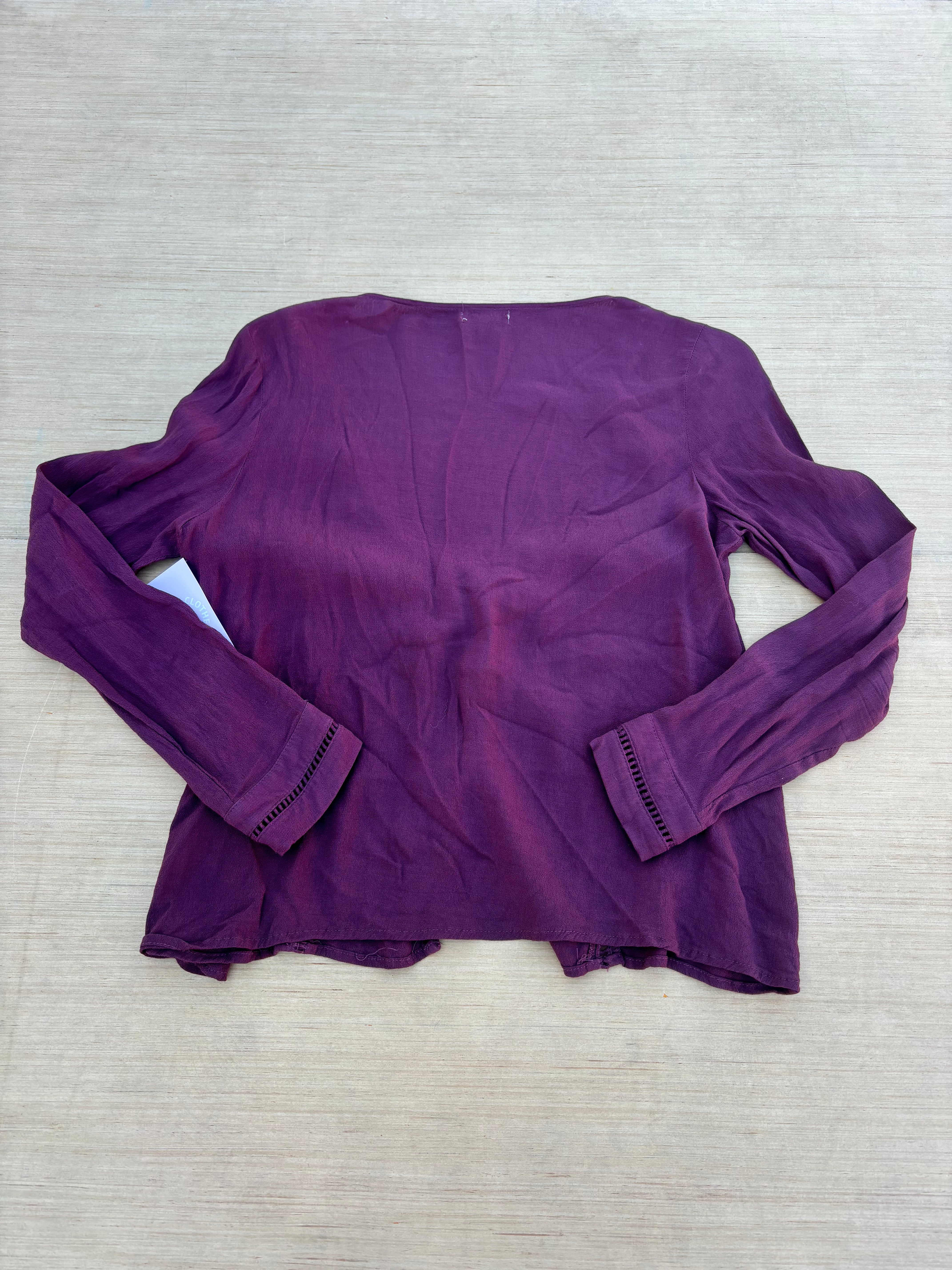 maroon tobi front tie top, s