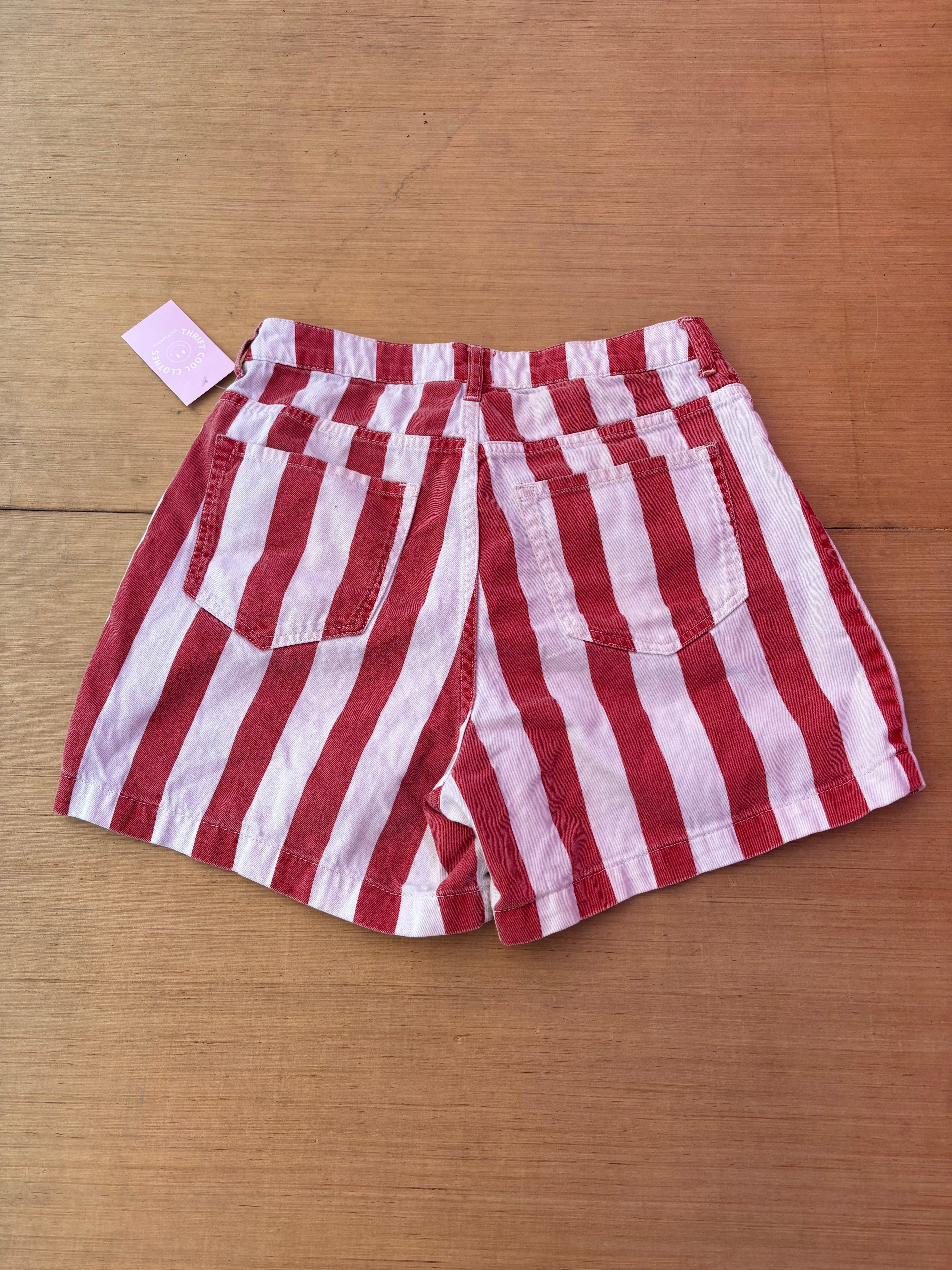 red white bdg striped shorts, 30