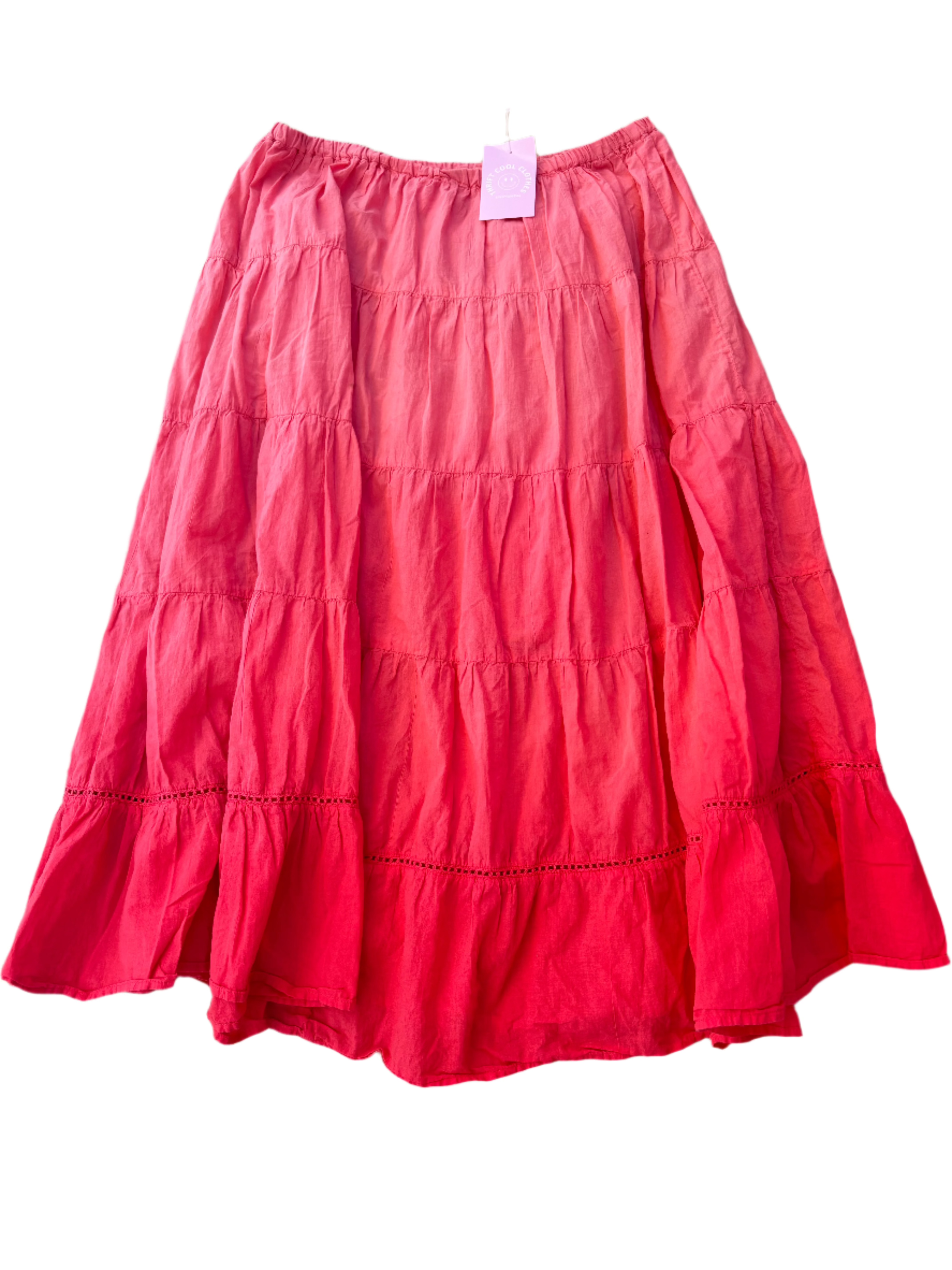 coral choices smocked skirt, m