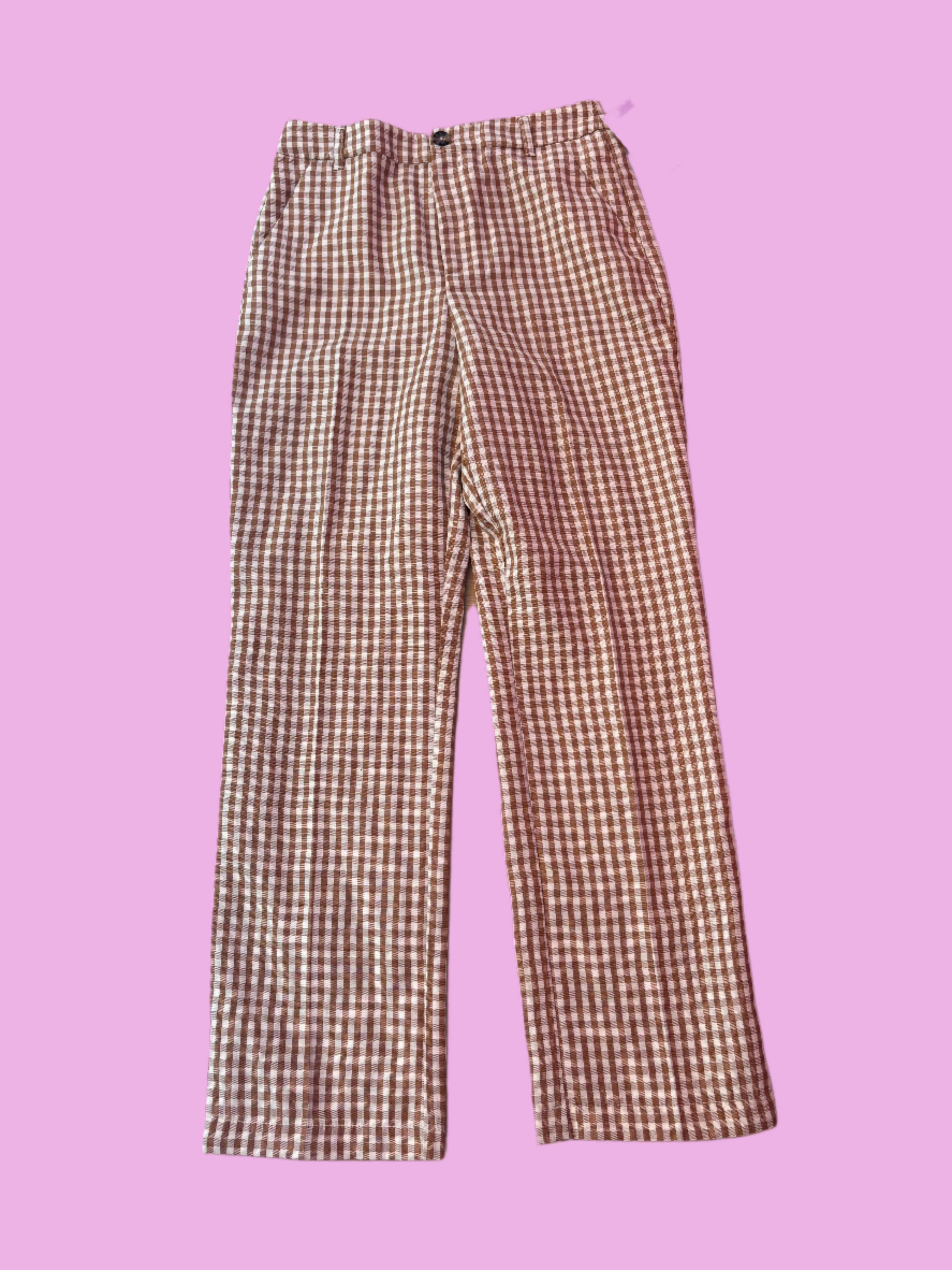 brown versona gingham pants, 6