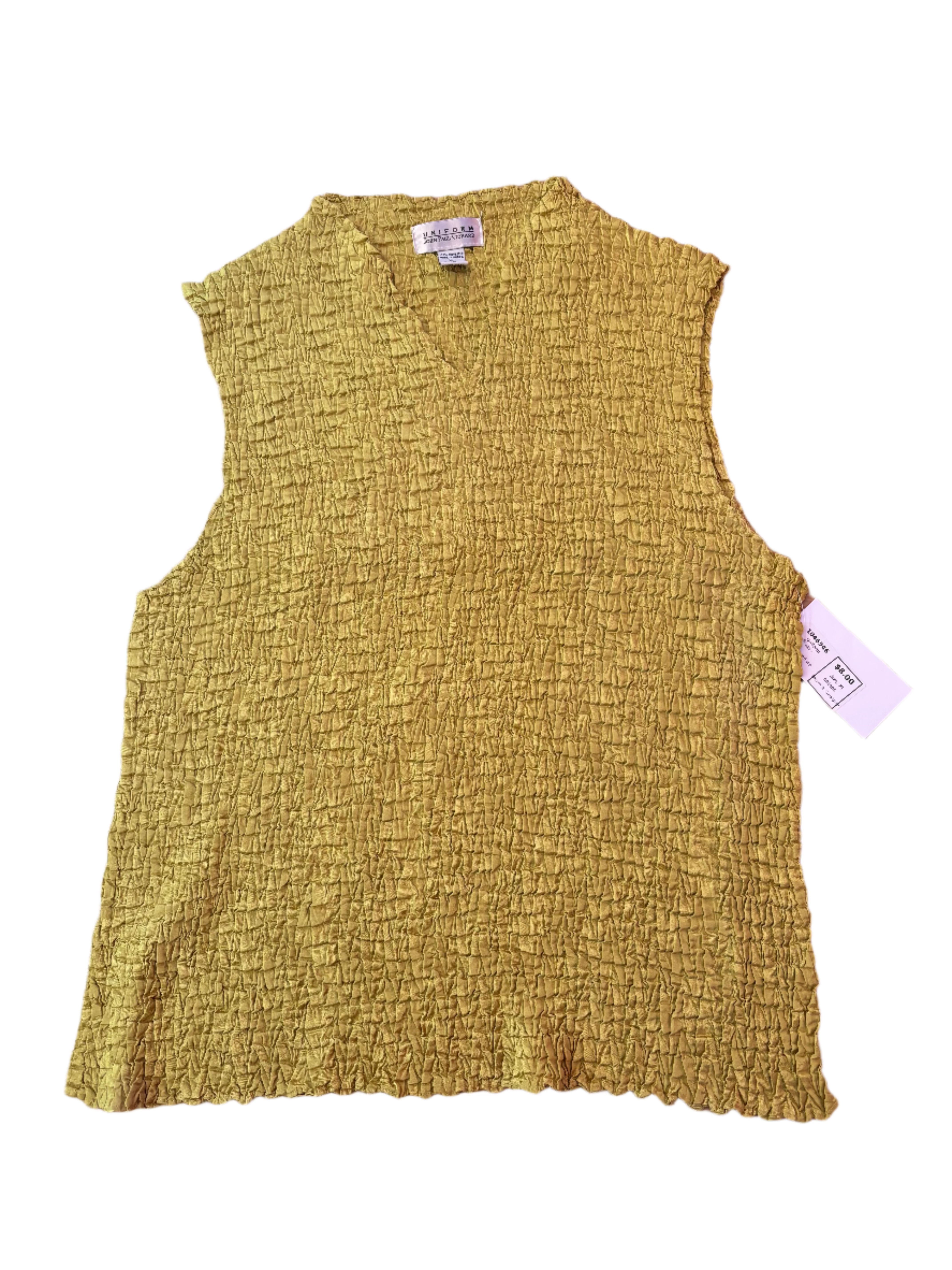 Yellow Uniform Textured top, Xl