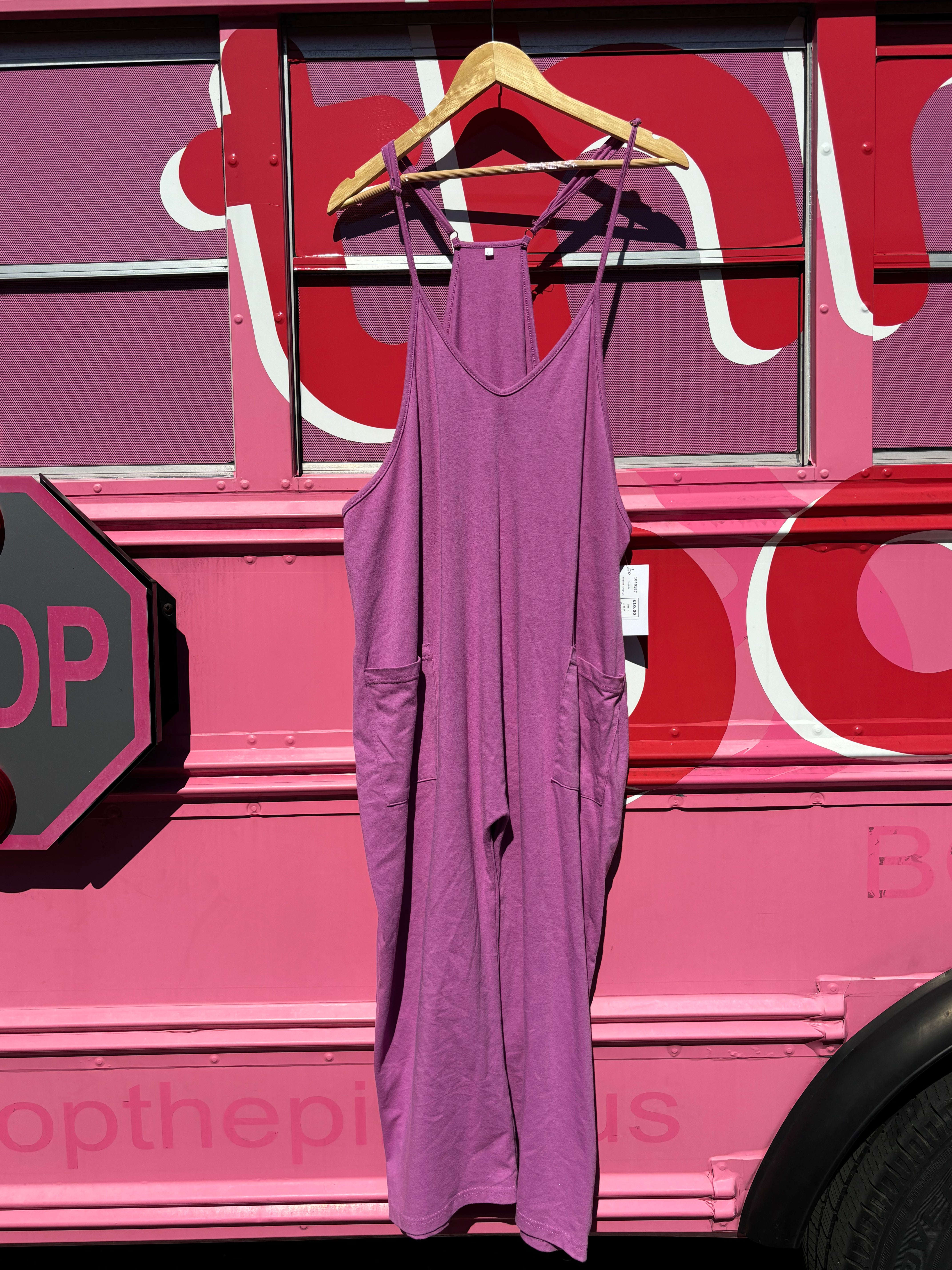 magenta  overall jumpsuit, xl